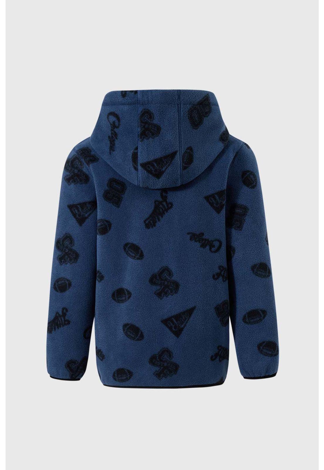 Polar Niño Con Bolsillos Azul-1