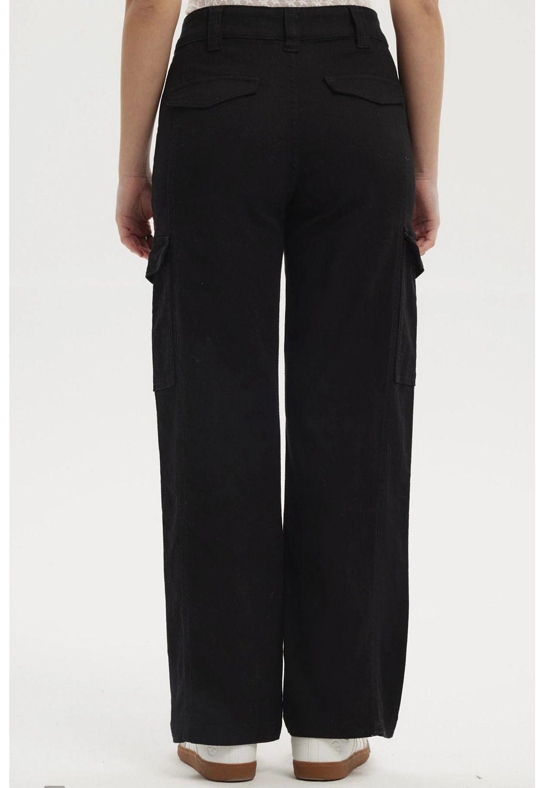 Jeans Mujer Calce Recto Color Negro-2