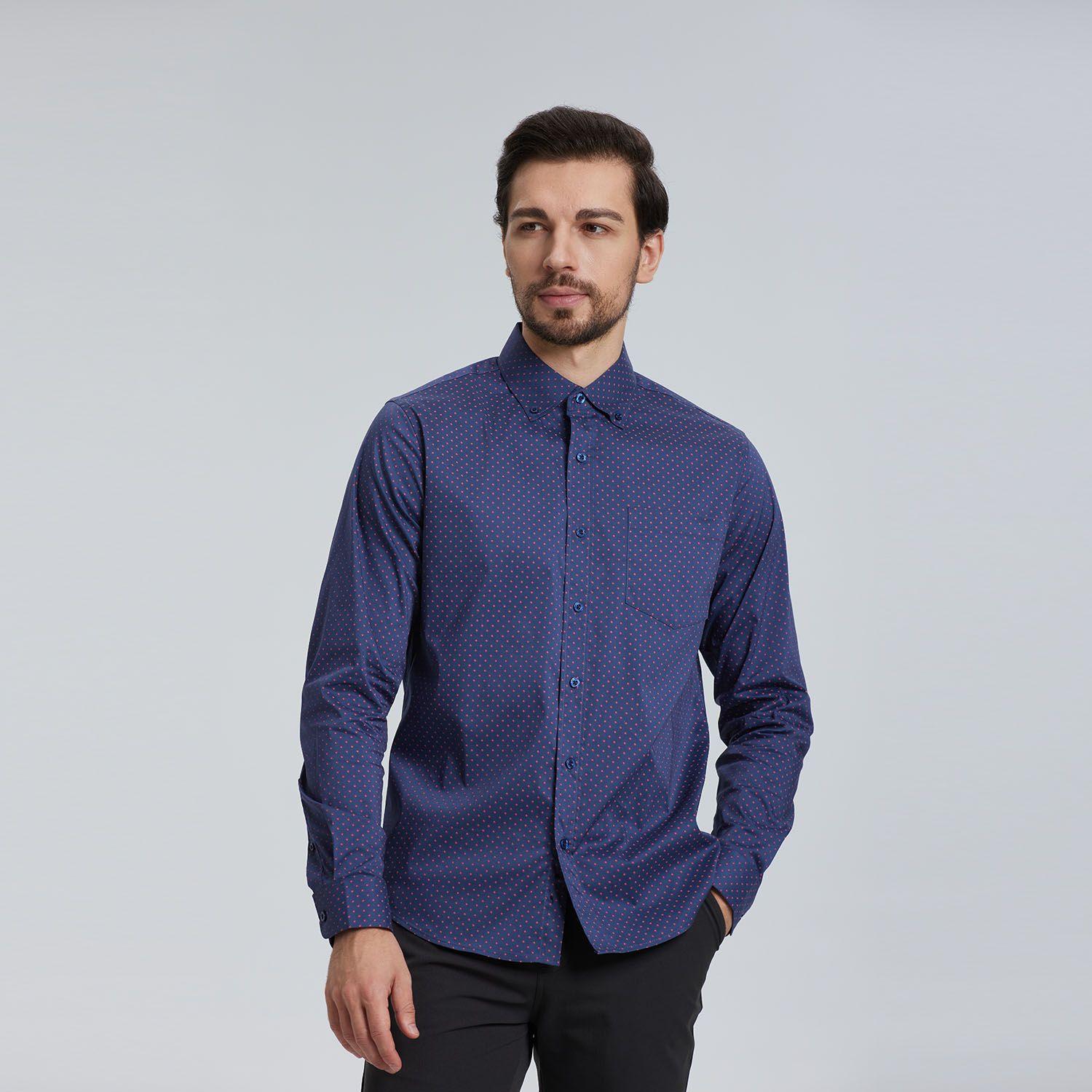 Camisa Full Print Azul Hombre-0