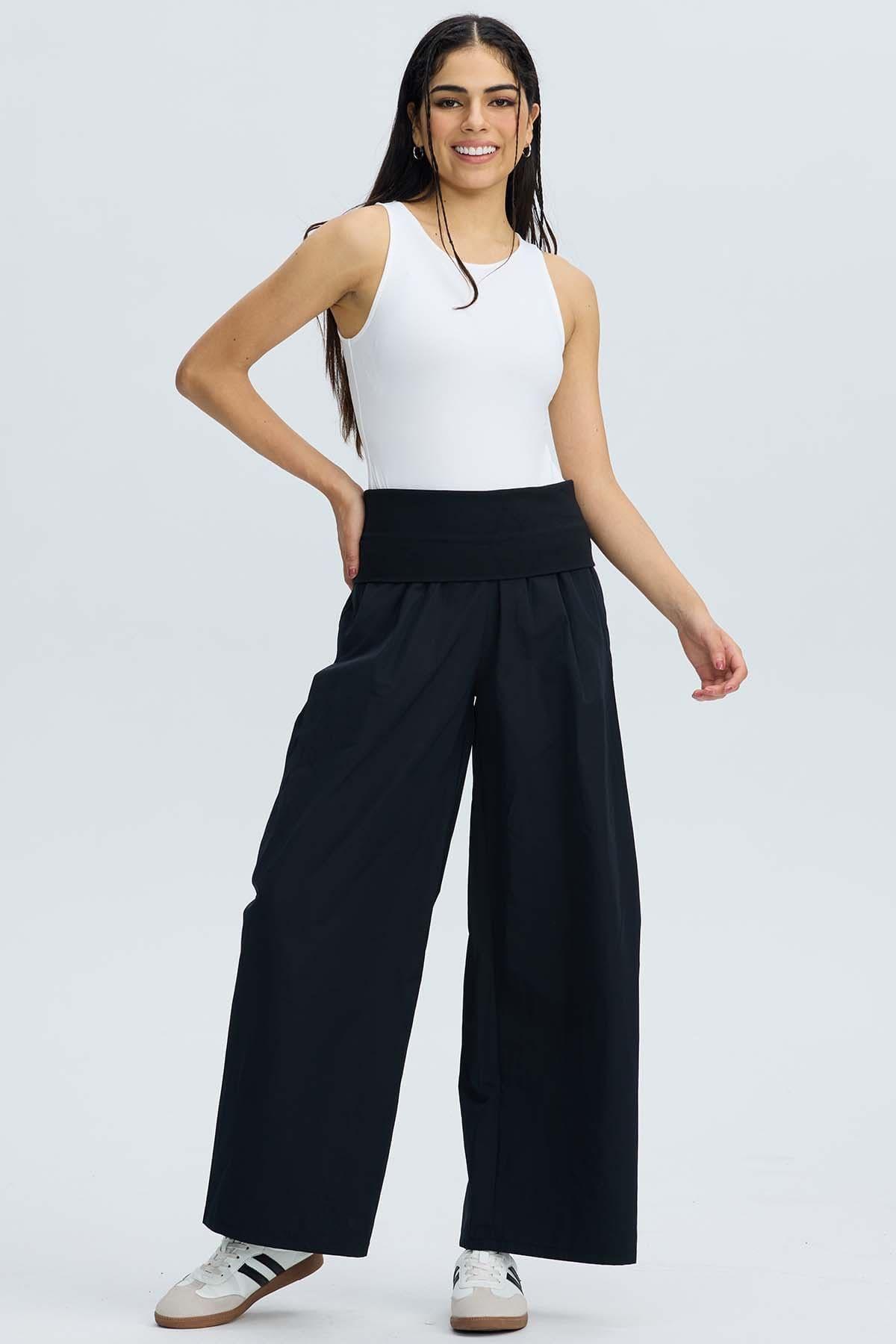 Pantalón Mujer Pretina Negro-3