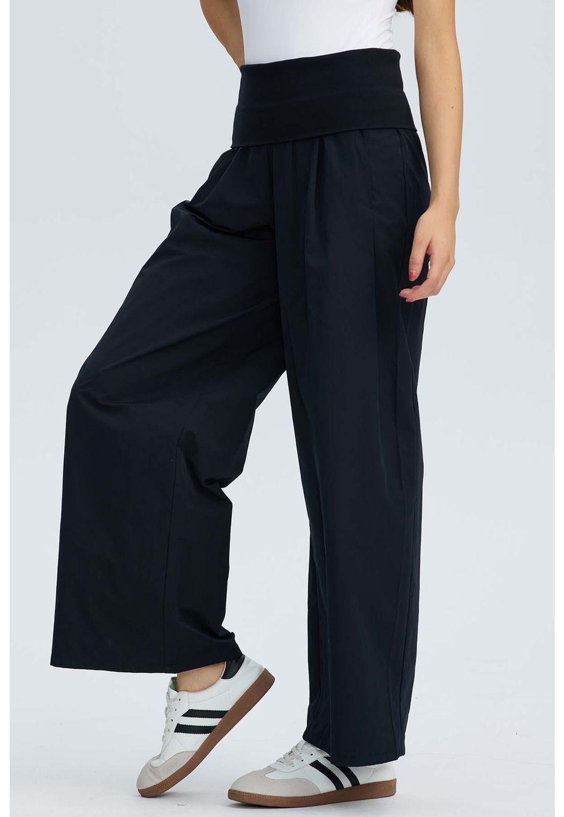 Pantalón Mujer Pretina Negro-2