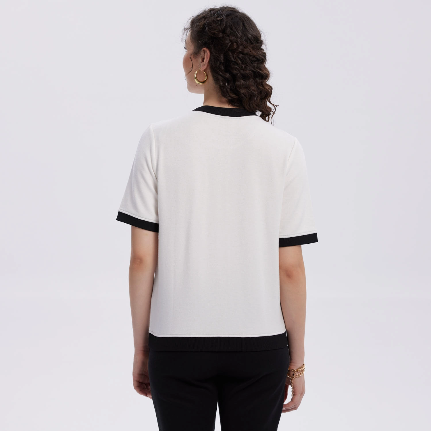 Sweater Mujer Abotonado Crudo-1