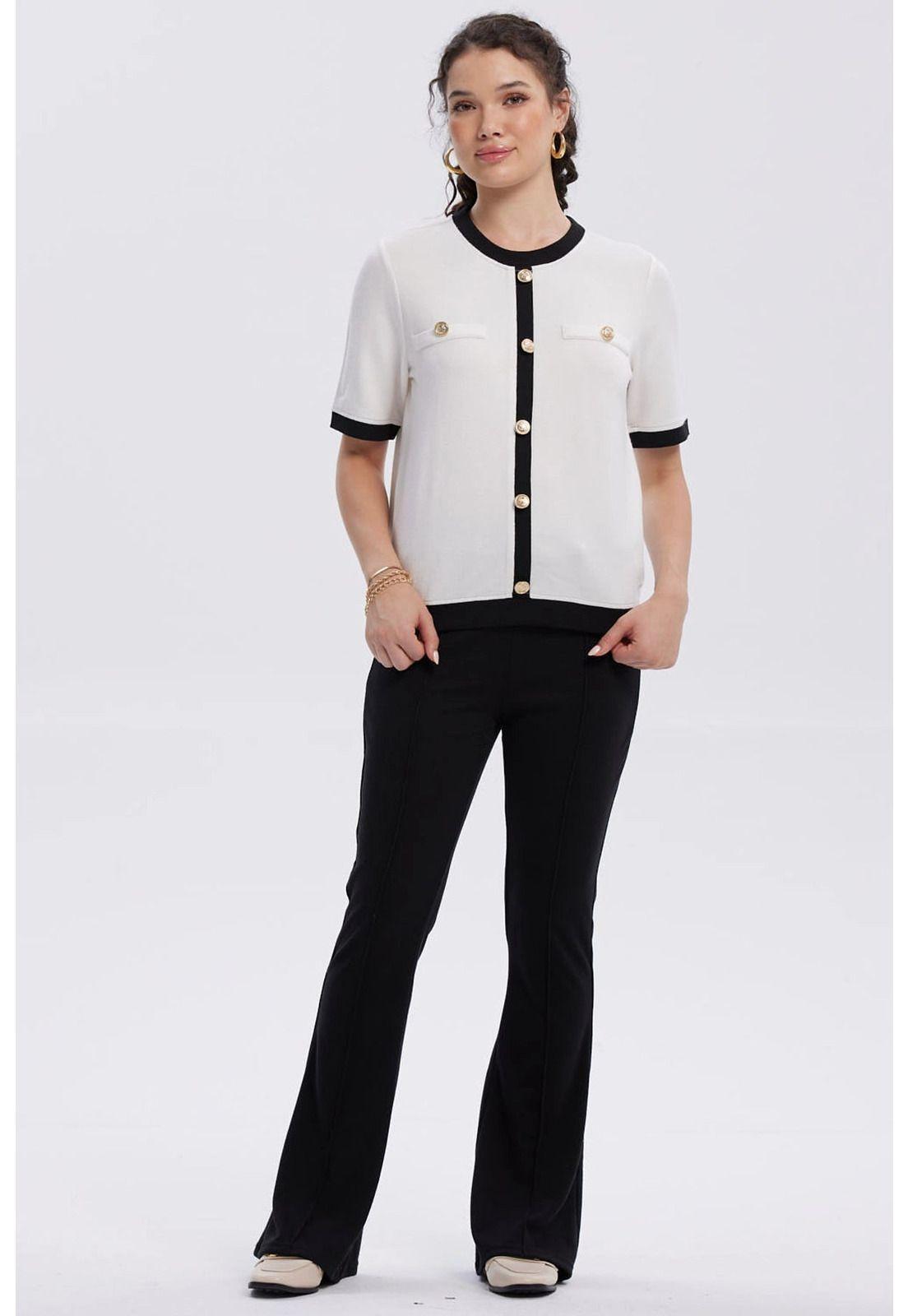 Sweater Mujer Abotonado Crudo - ll-3