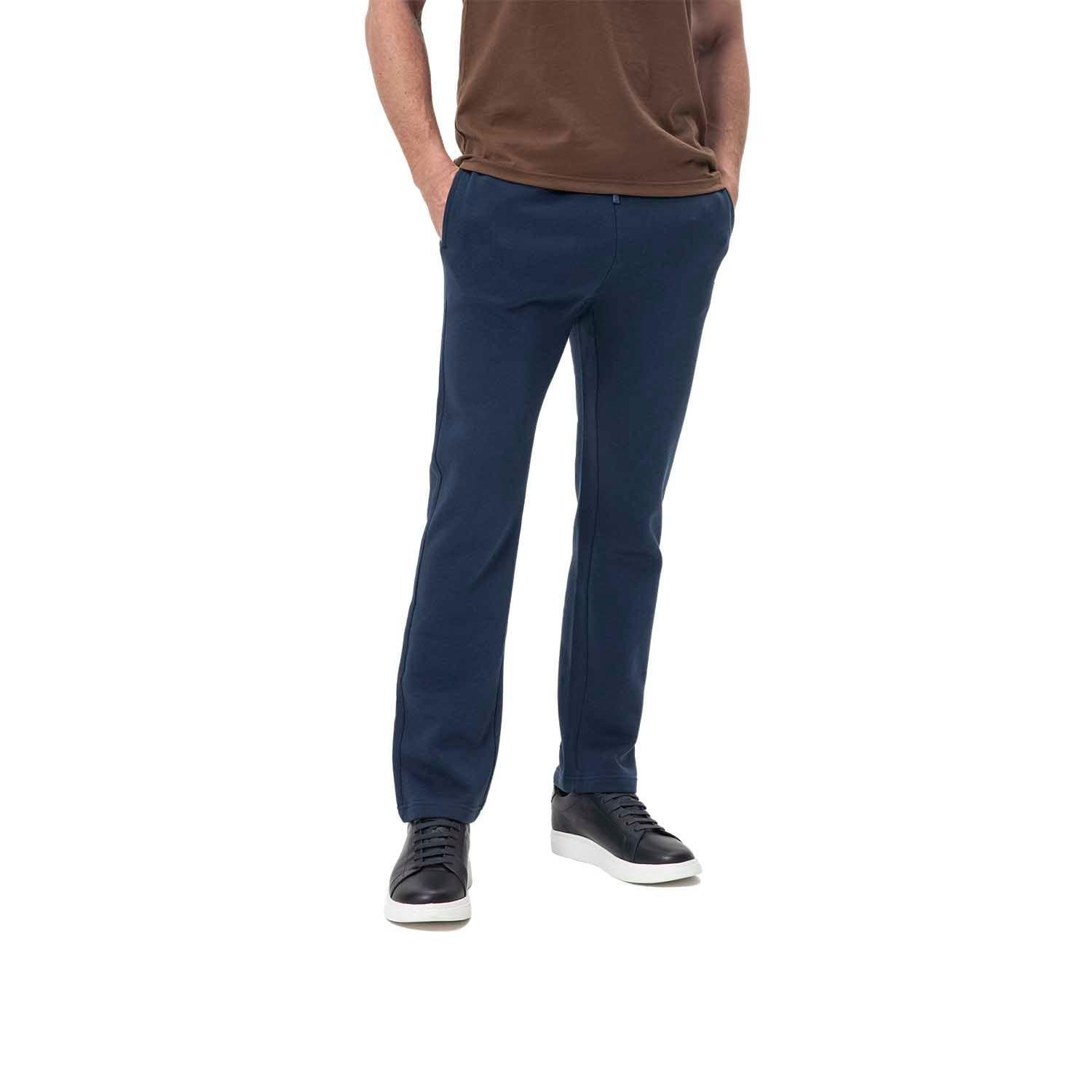 Pantalón Buzo Hombre Calce Recto Azul Marino Fashion's Park-0