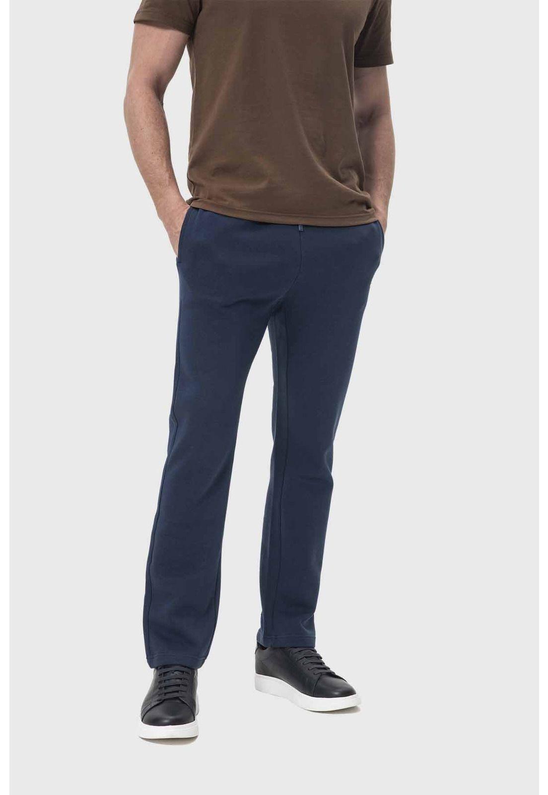 Pantalón Buzo Hombre Calce Recto Azul-0