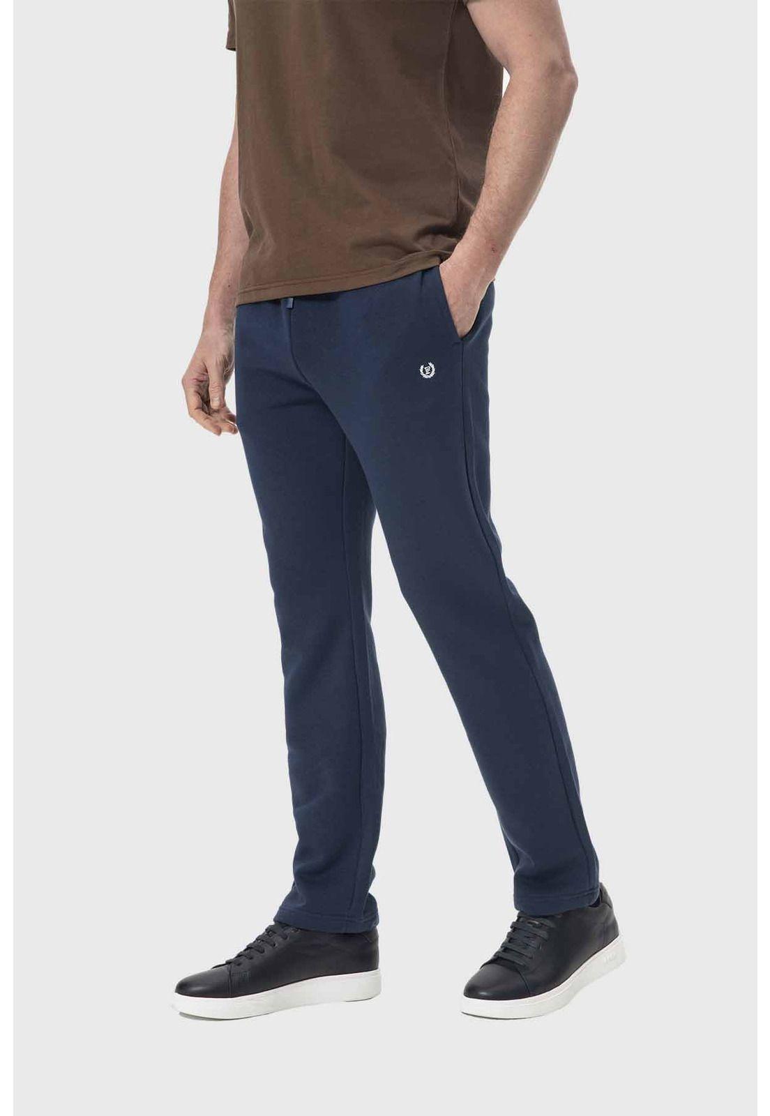 Pantalón Buzo Hombre Calce Recto Azul-1