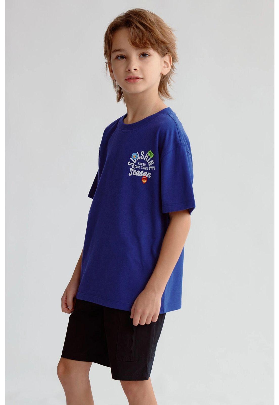 Polera Niño Print Posicional Azul Oscuro-2