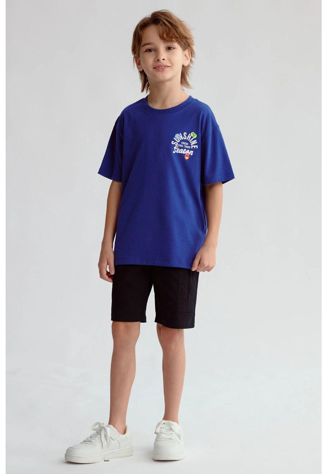 Polera Niño Print Posicional Azul Oscuro-3