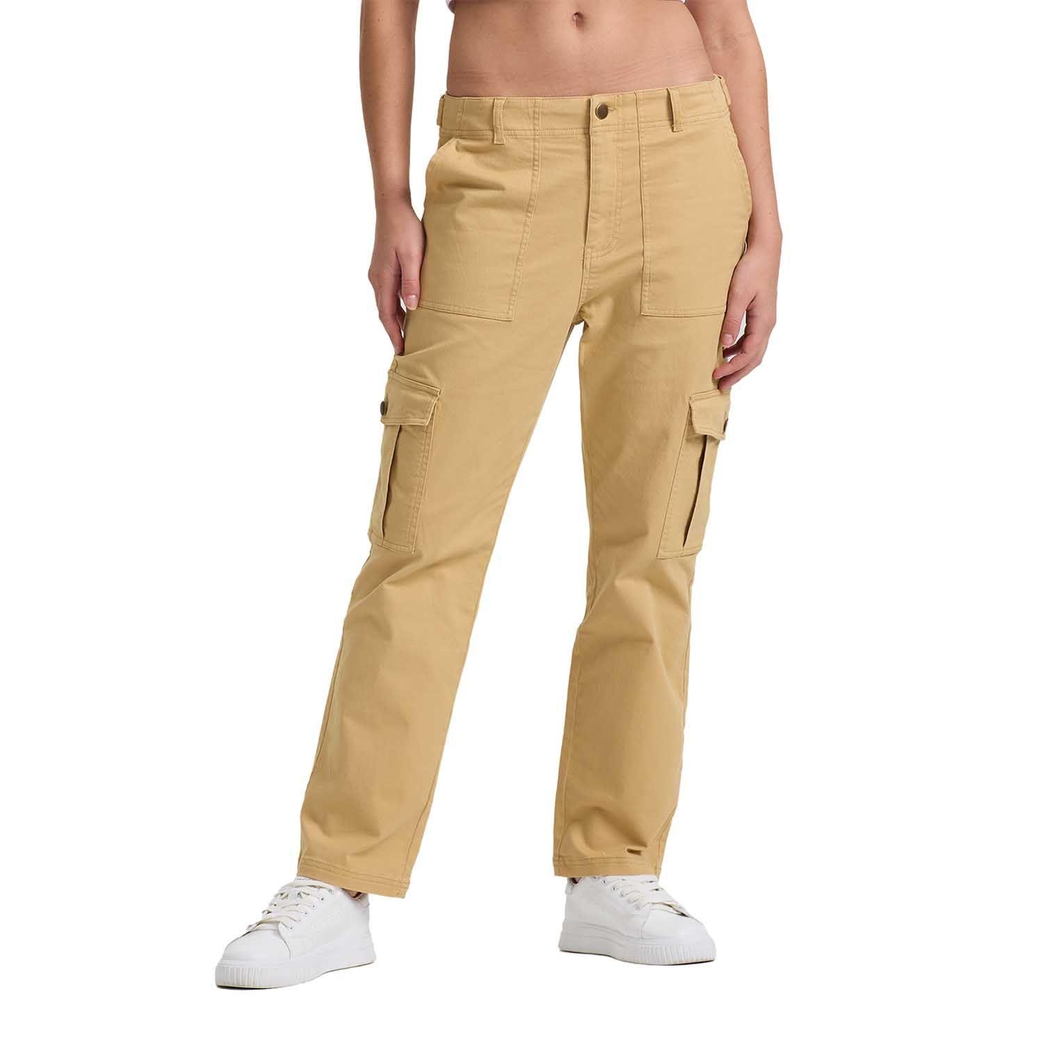 Pantalón Mujer Semi Recto Gabardina Beige Fashion's Park-0