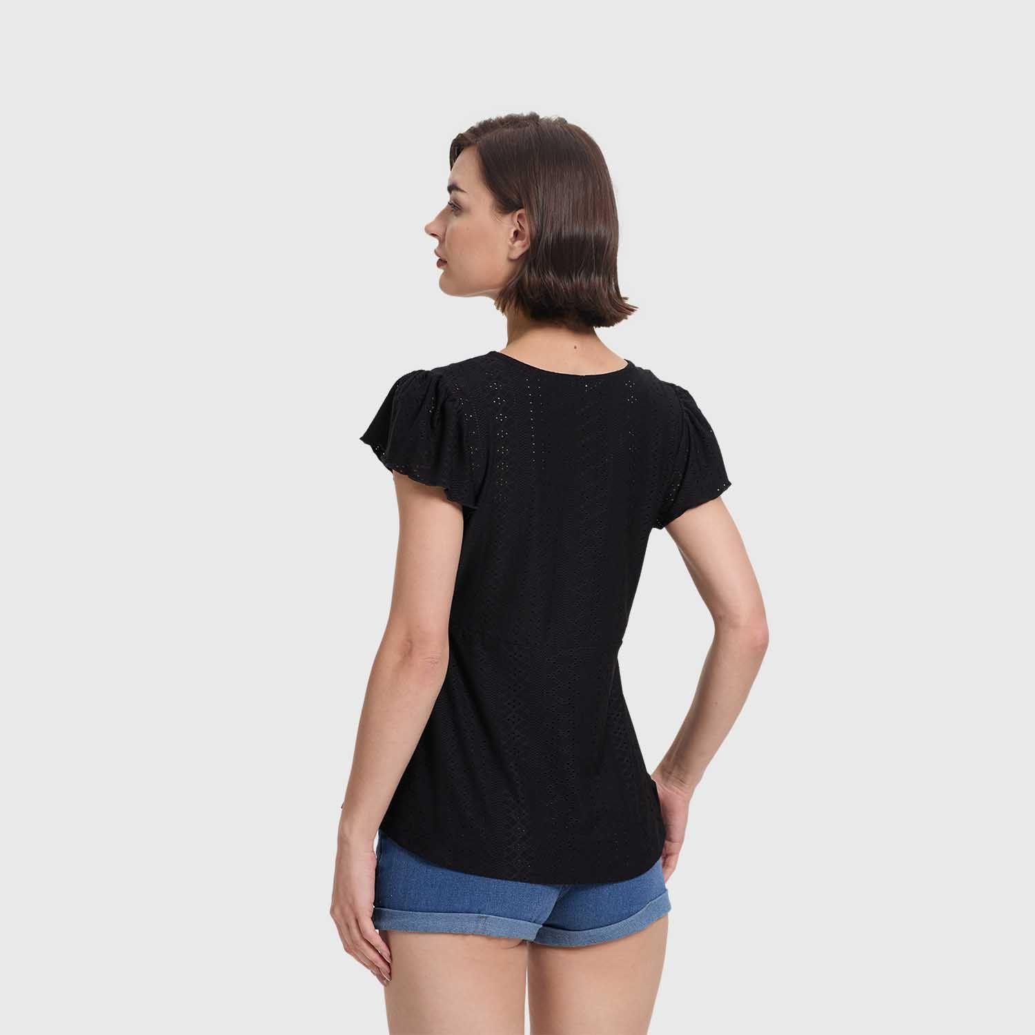 Polera Mujer Flare Pata Falsa Negro Fashion's Park-2