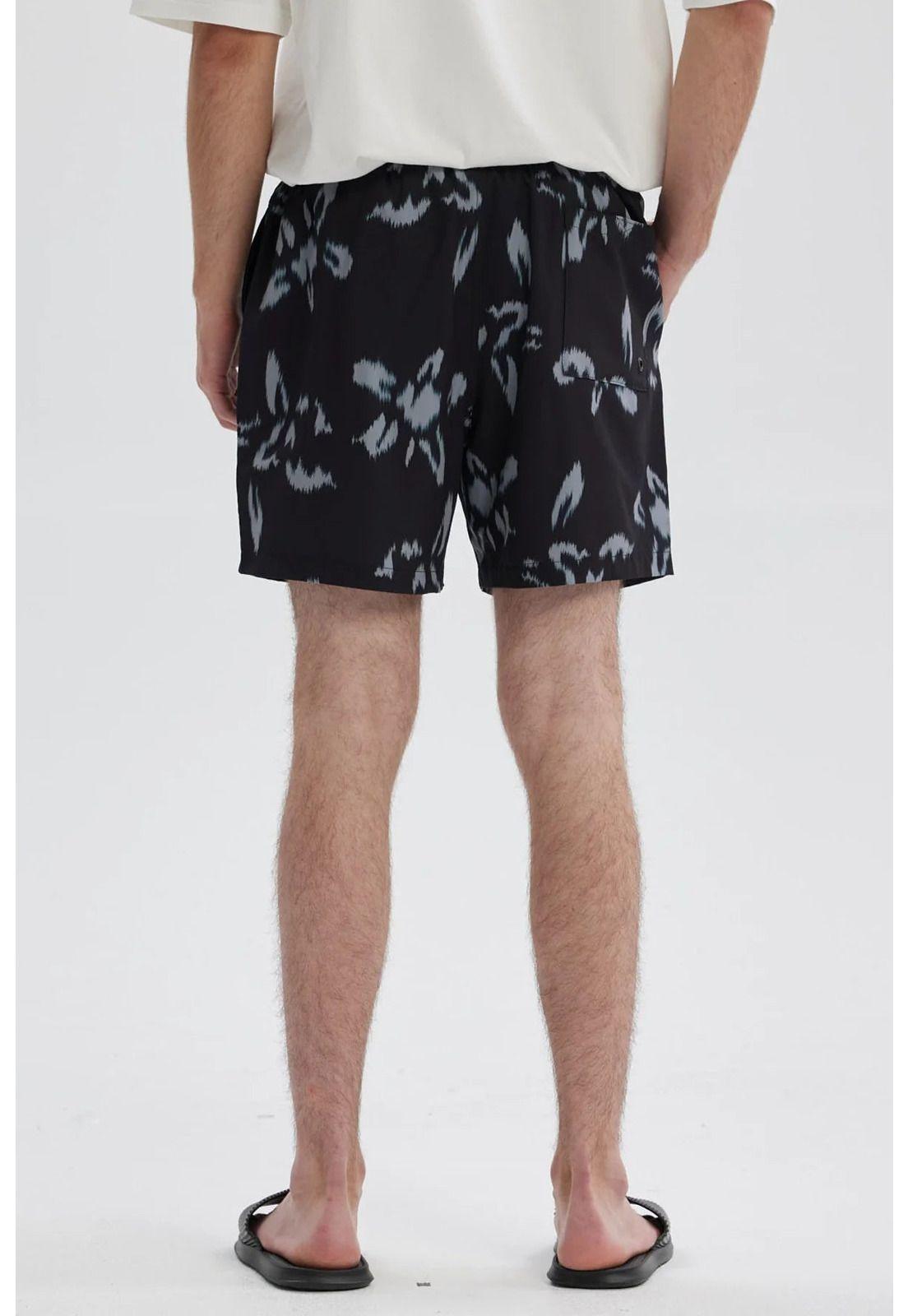 Short De Baño Hombre Full Print Negro-2
