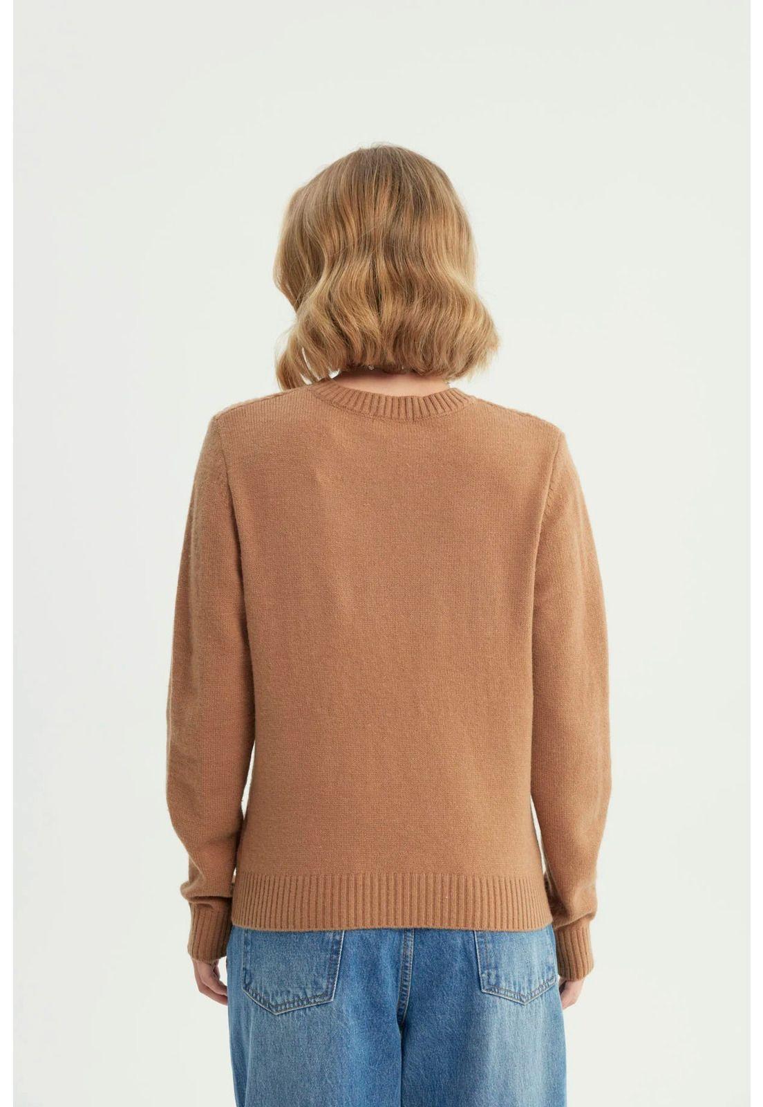Sweater Mujer Classic Camel-2
