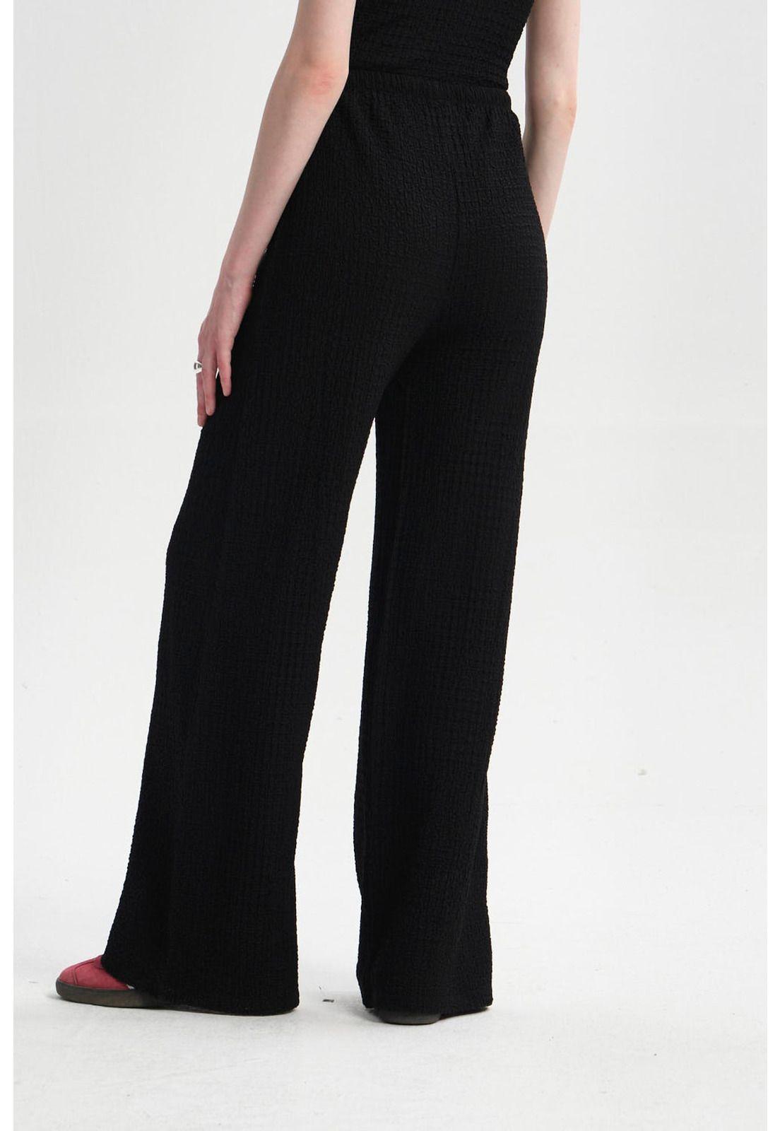 Pantalón Mujer Textura Negro-2