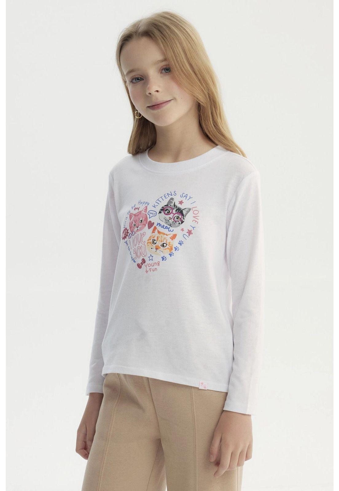 Polera Niña Básica Toddler Blanco - ll-1