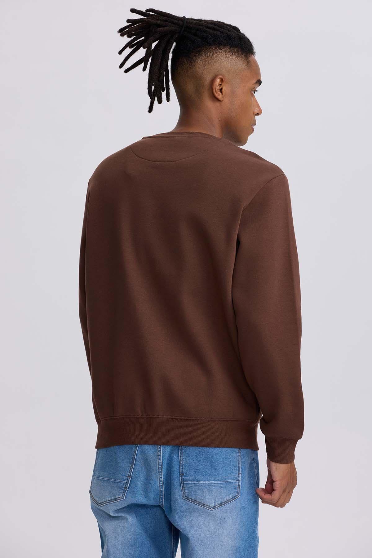 Polerón Hombre Liso Chocolate-2