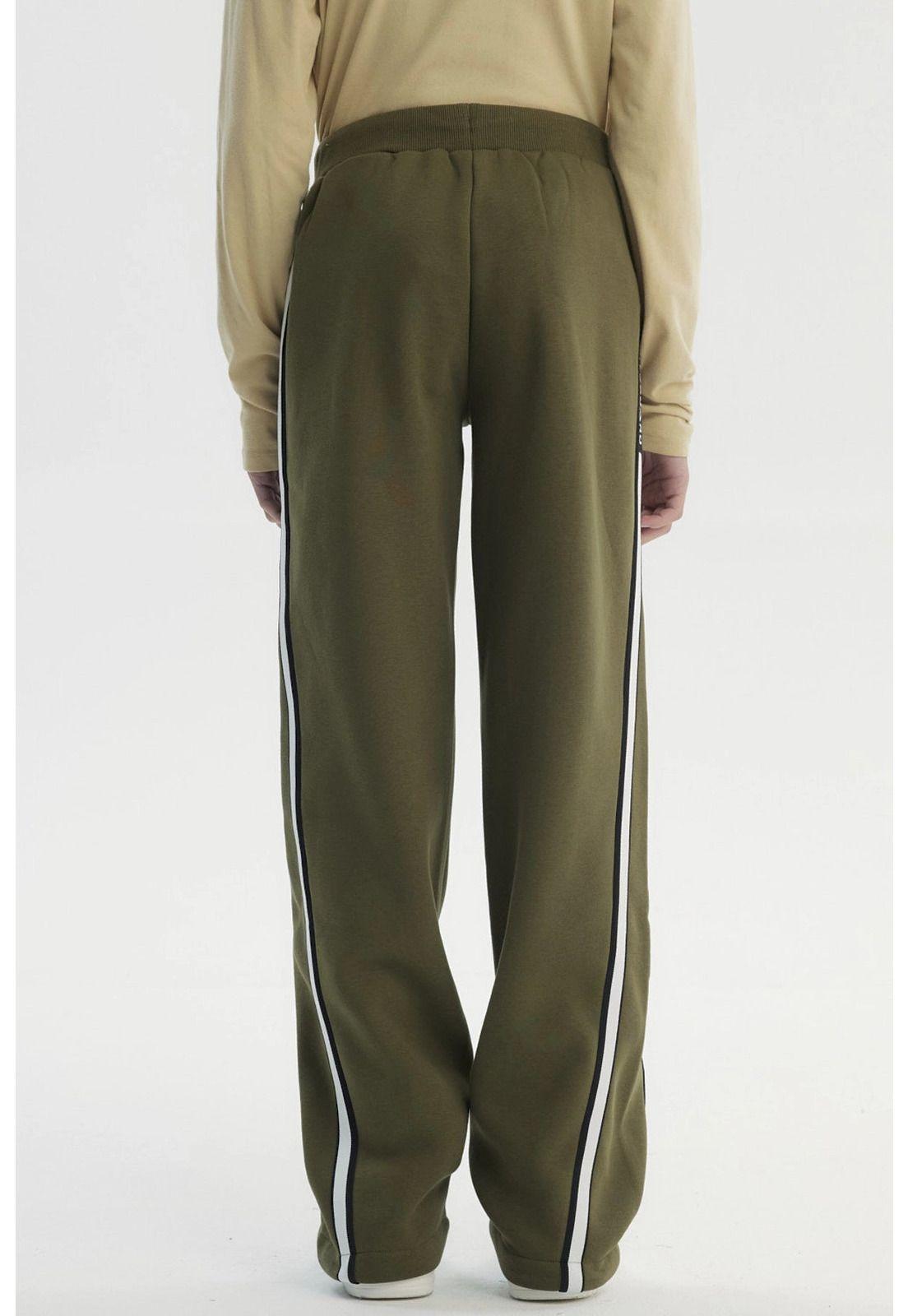 Pantalón Buzo Niño Pitillo Verde Militar-2