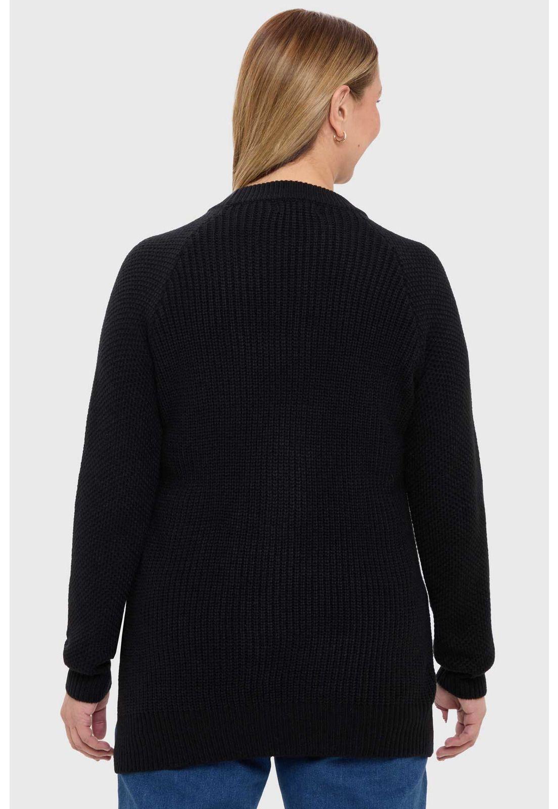 Sweater Mujer Calado Casual Negro - ll-2