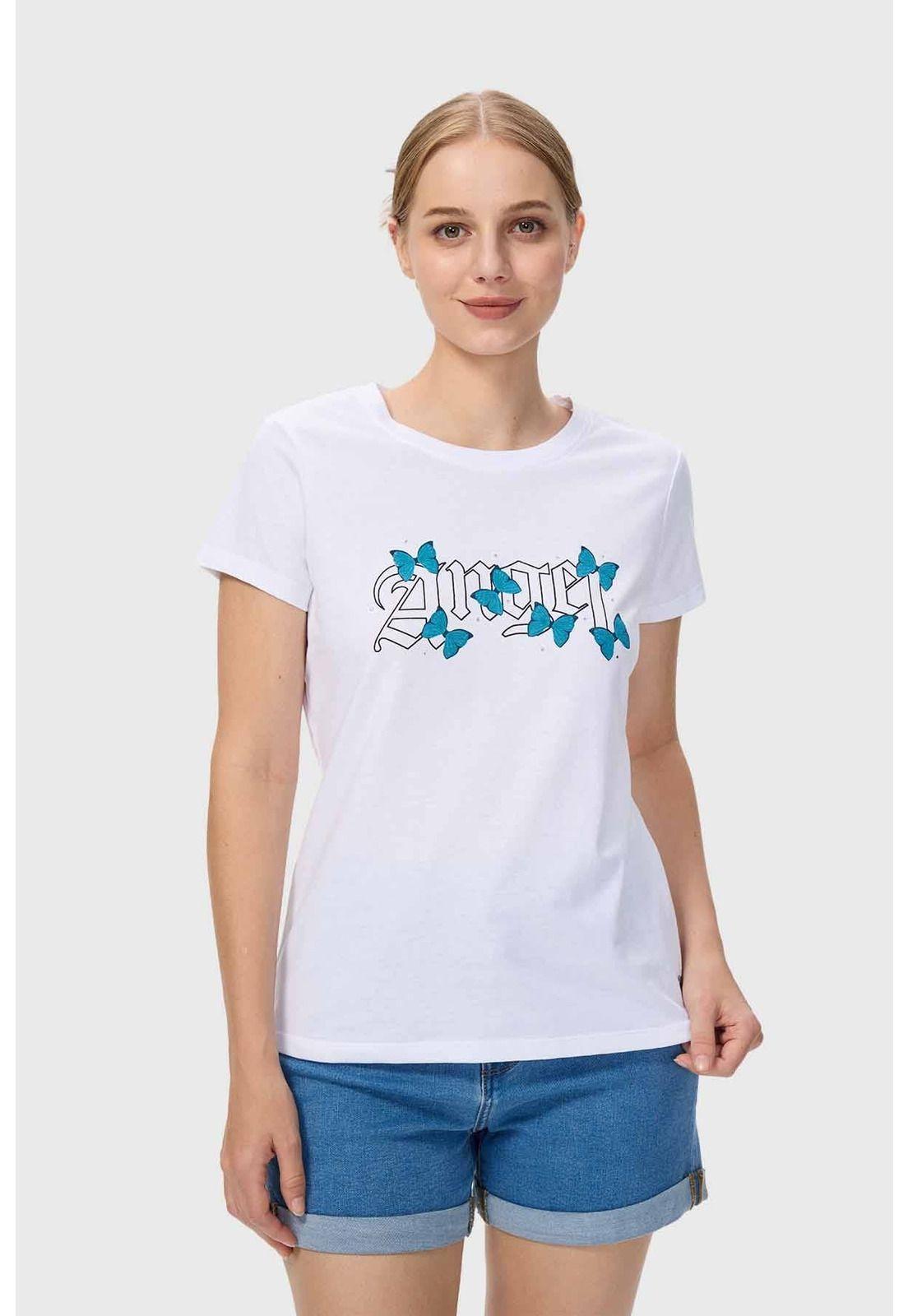 Polera Mujer Básica Print Blanco - lll-0