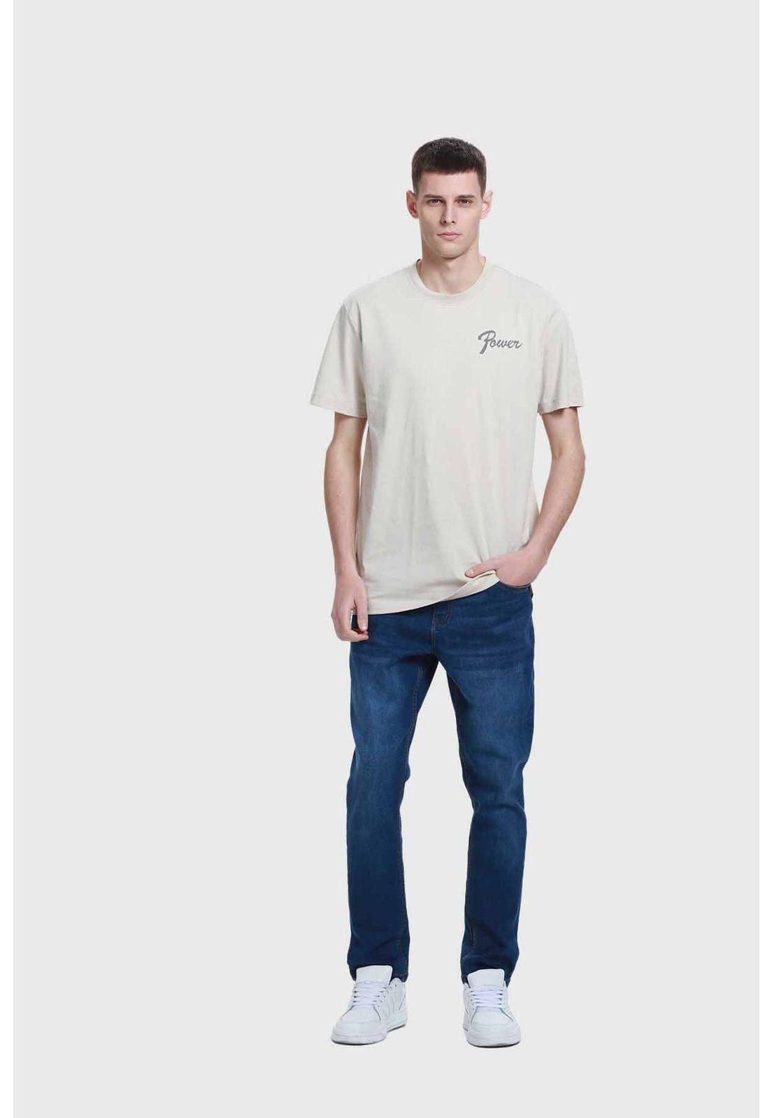 Polera Hombre Doble Print Beige - VI-3