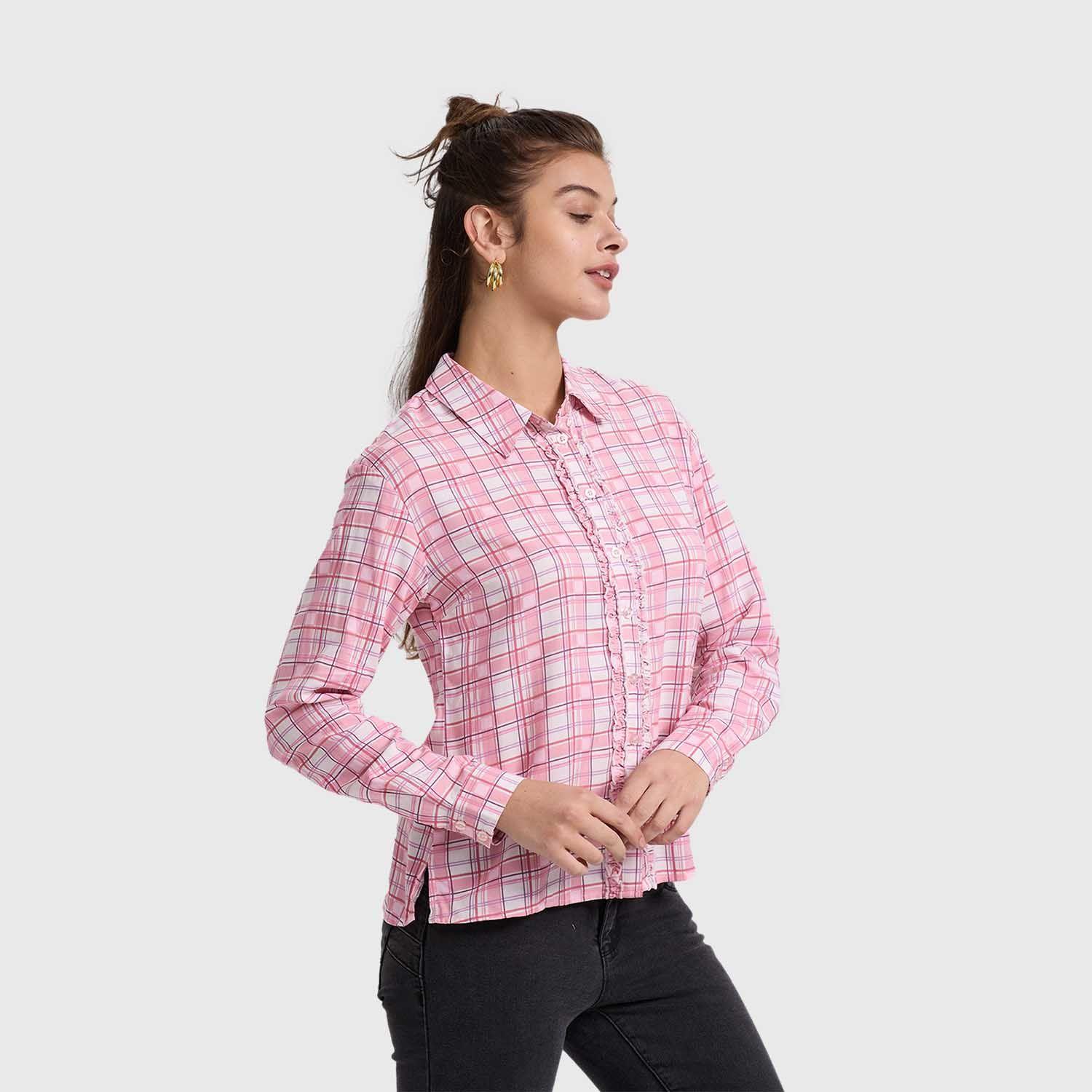 Blusa Mujer Abotonada Rosado Fashion's Park-1
