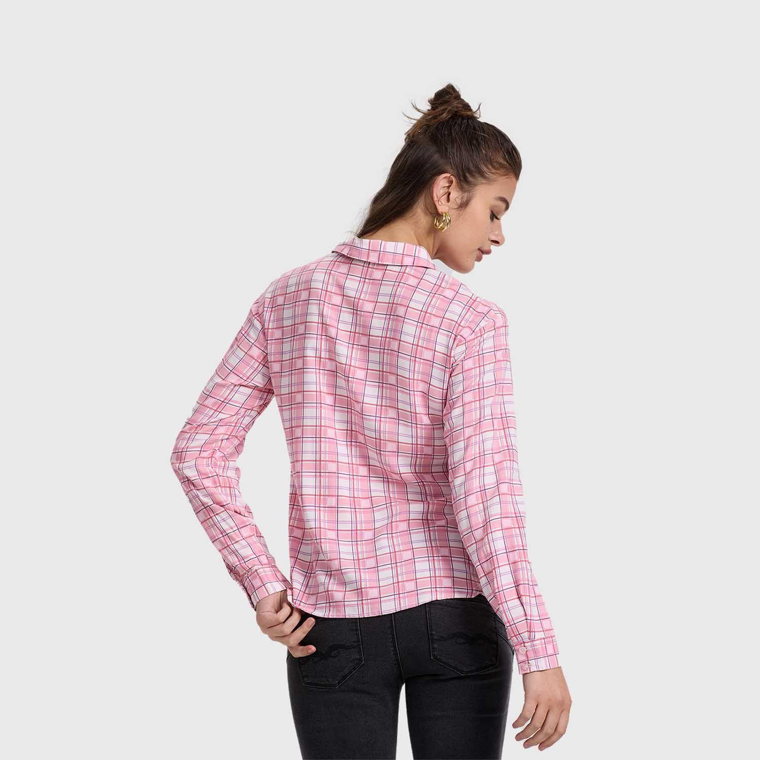 Blusa Mujer Abotonada Rosado Fashion's Park-2