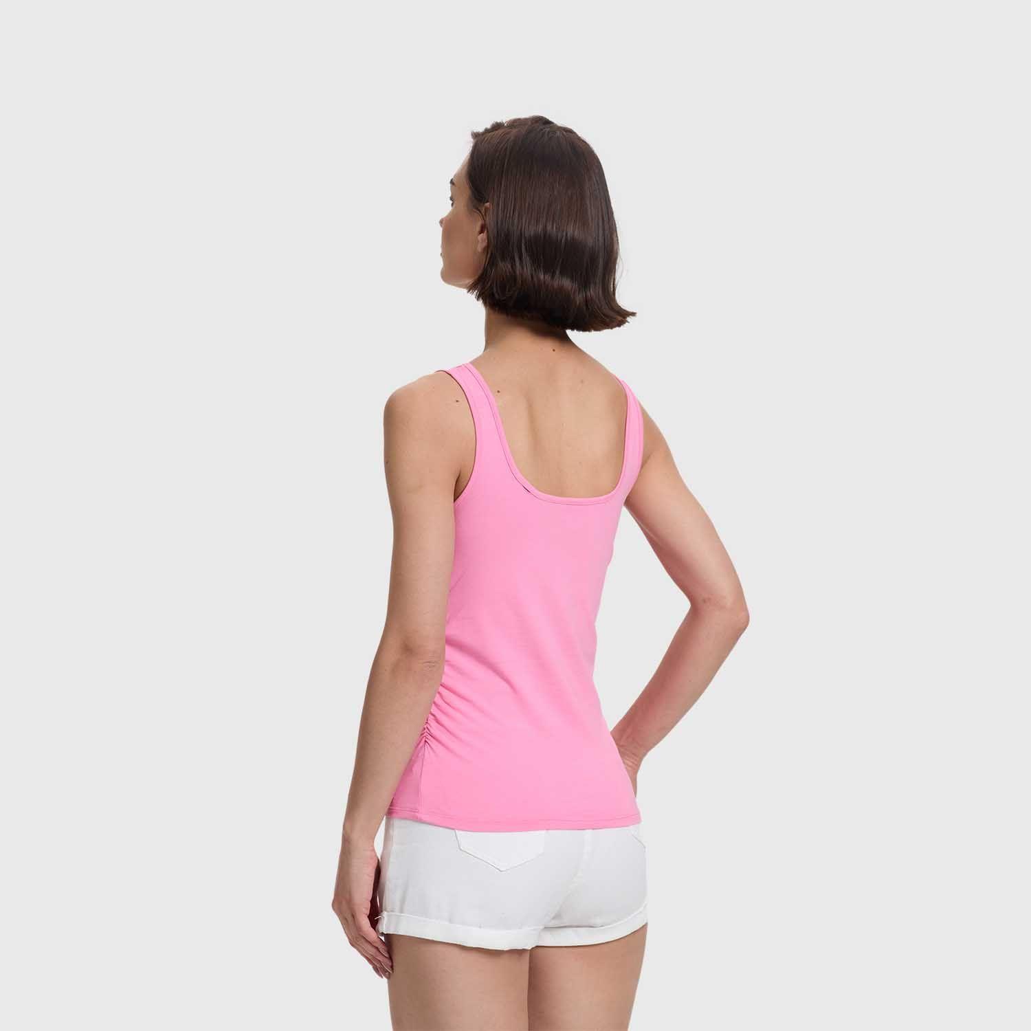 Polera Mujer Escote Cuadrado Rosado Claro Fashion's Park-2