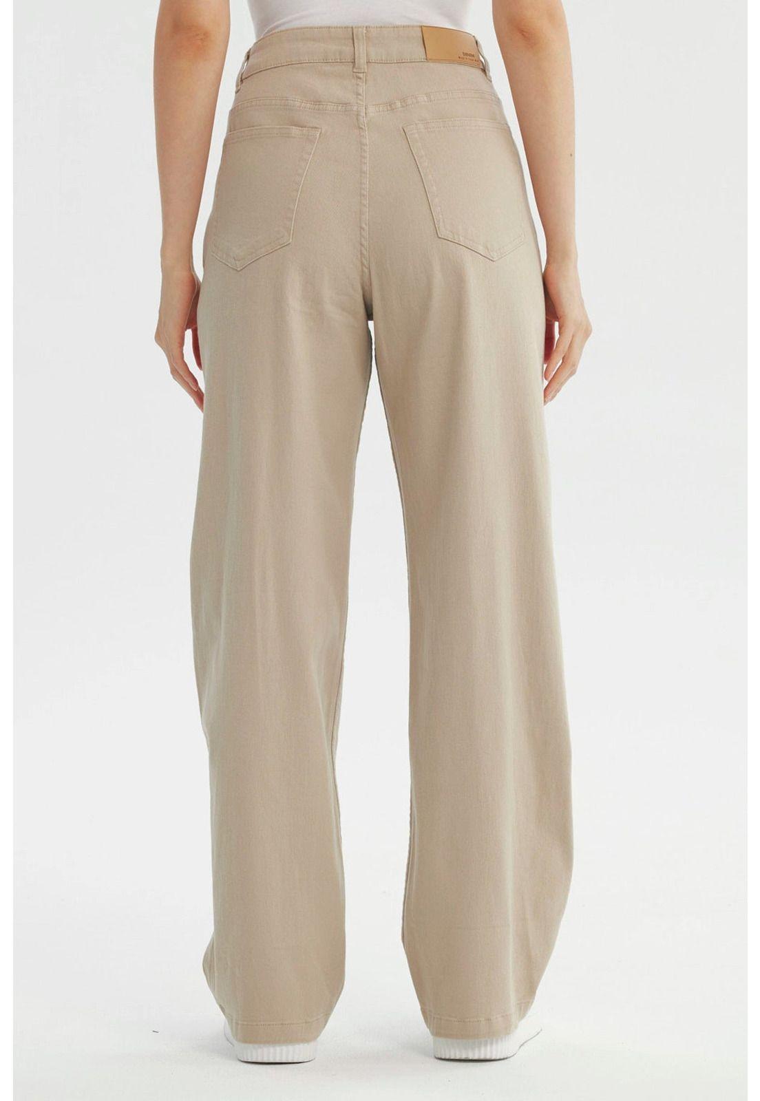Jeans Mujer Calce Recto Beige - ll-2