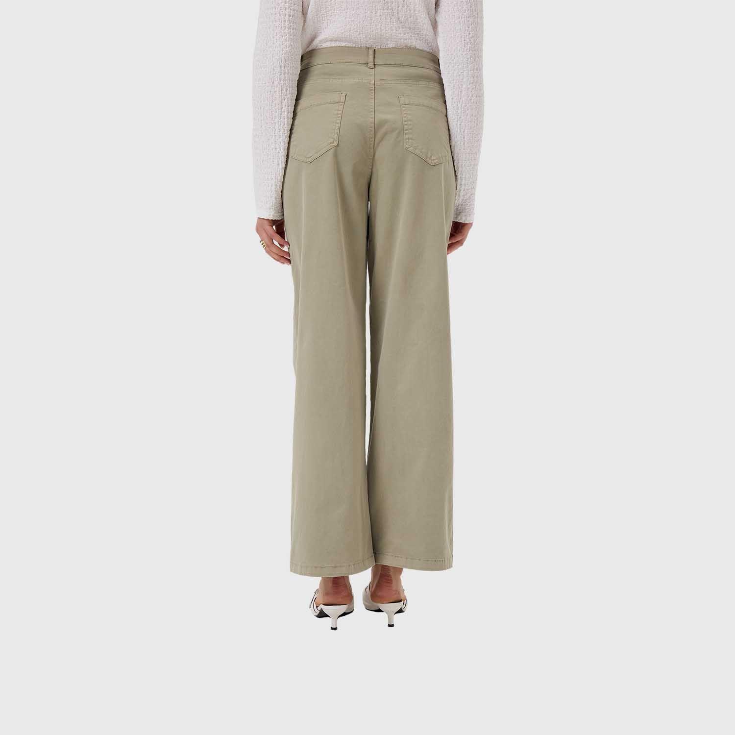 Pantalón Mujer Abotonado Verde Musgo Fashion's Park-2