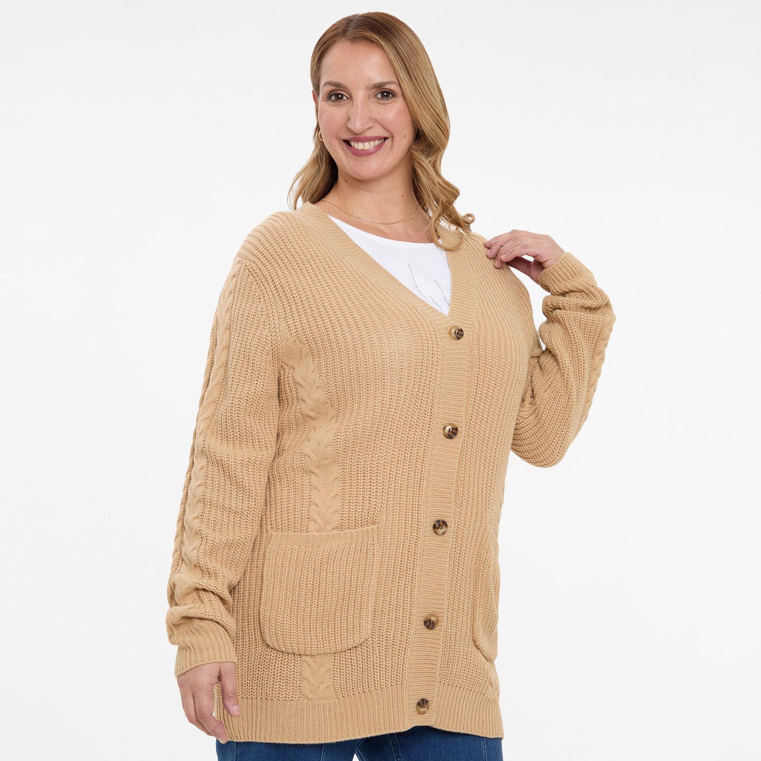 Sweater Mujer Tapado Beige-1