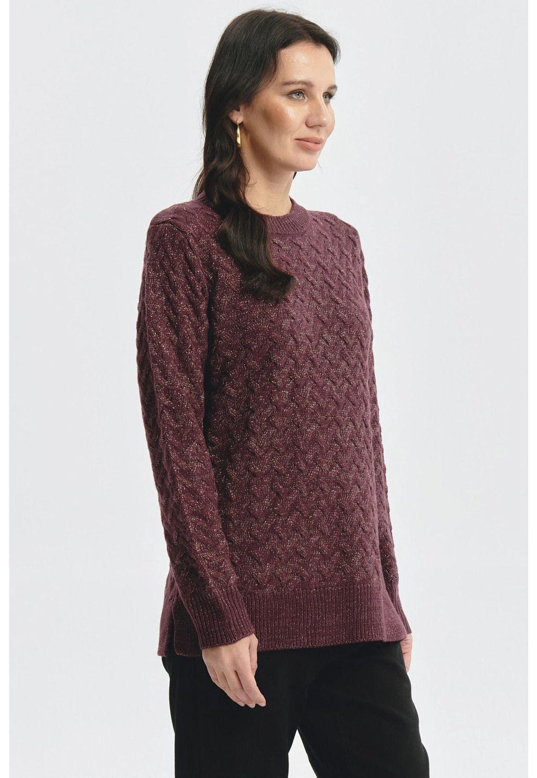 Sweater Mujer Calado Rojo - ll-1