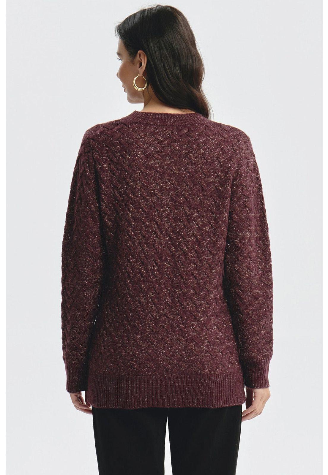 Sweater Mujer Calado Rojo - ll-2