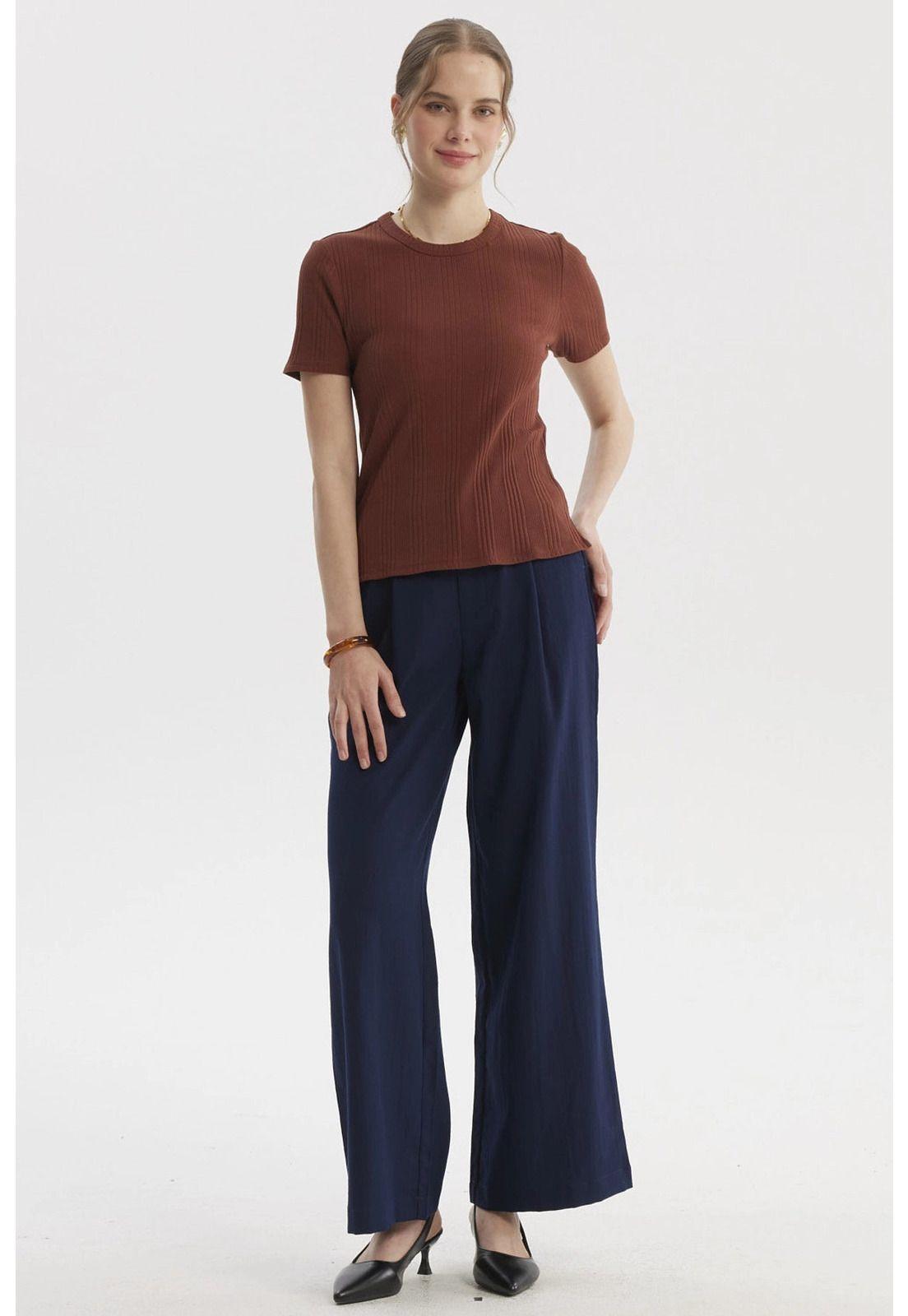 Polera Mujer Lisa Rib Café Oscuro-3