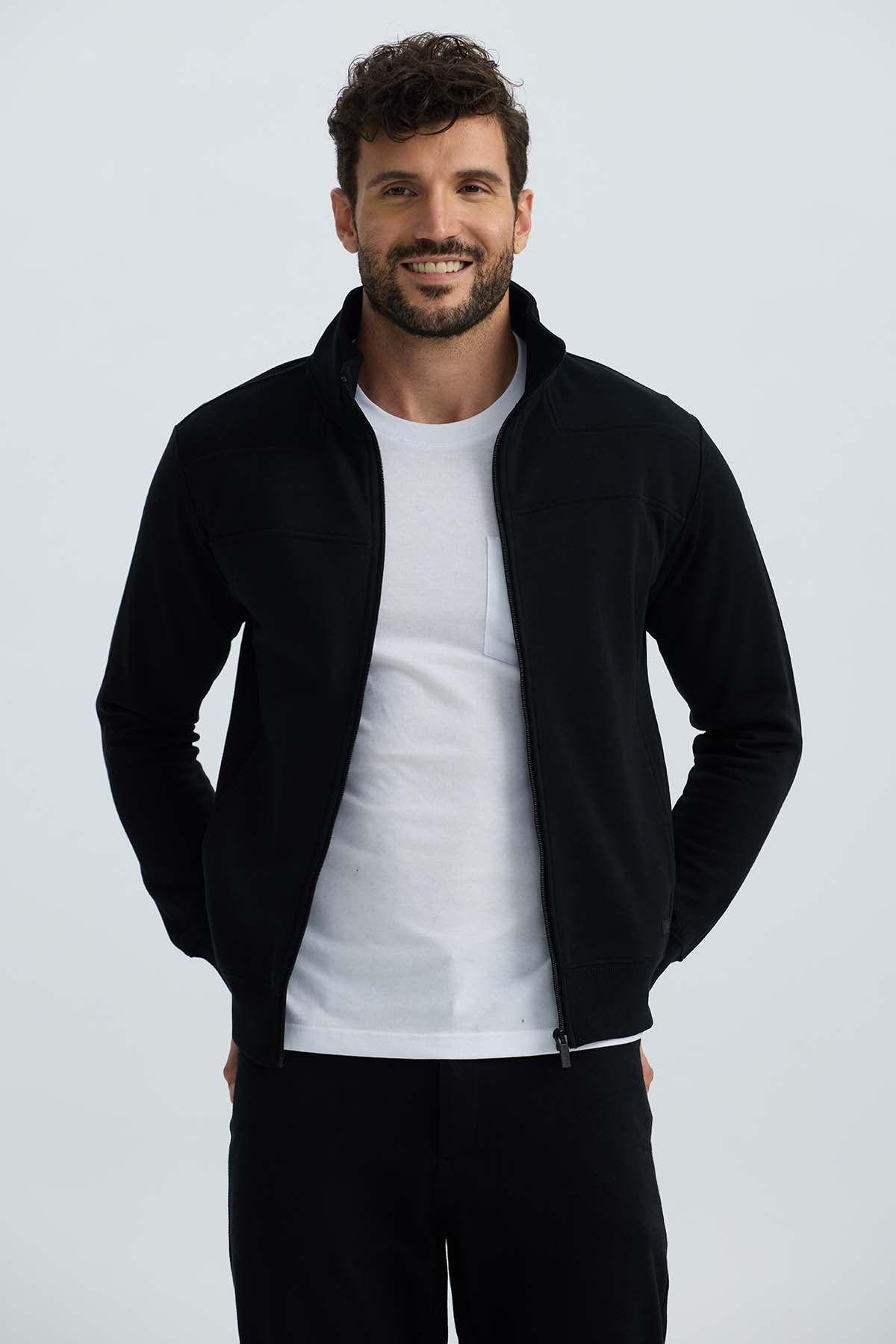Polerón Hombre Full Zipper Negro II-3