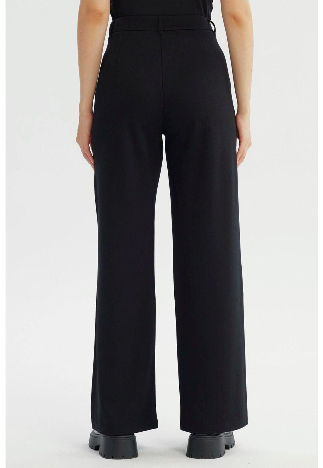 Pantalón Mujer Wide Leg Negro - X-2