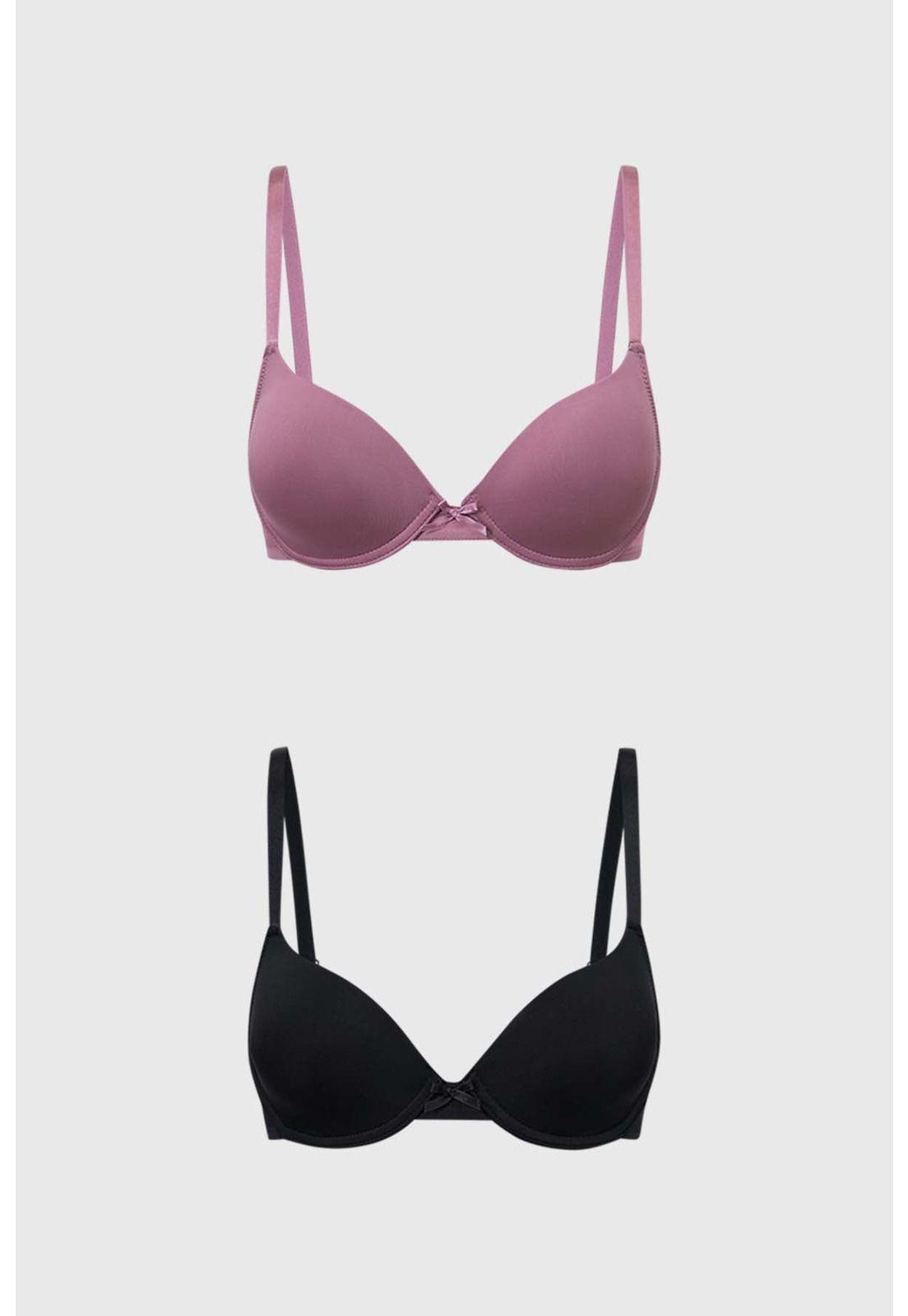 Sostén Mujer Bipack Copa Soft Liso Rosa Viejo-0