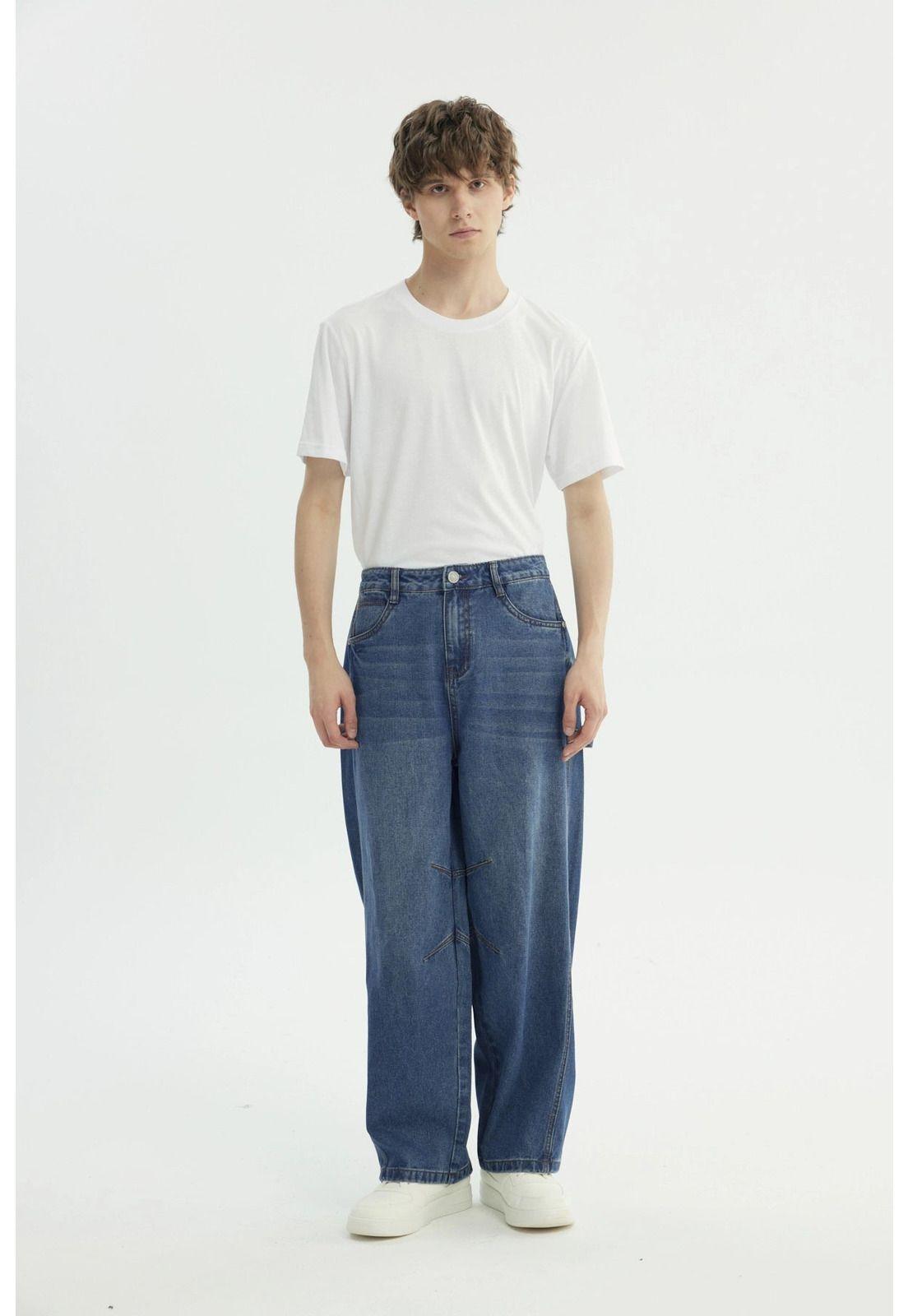 Jeans Hombre Baggy Azul - lV-3