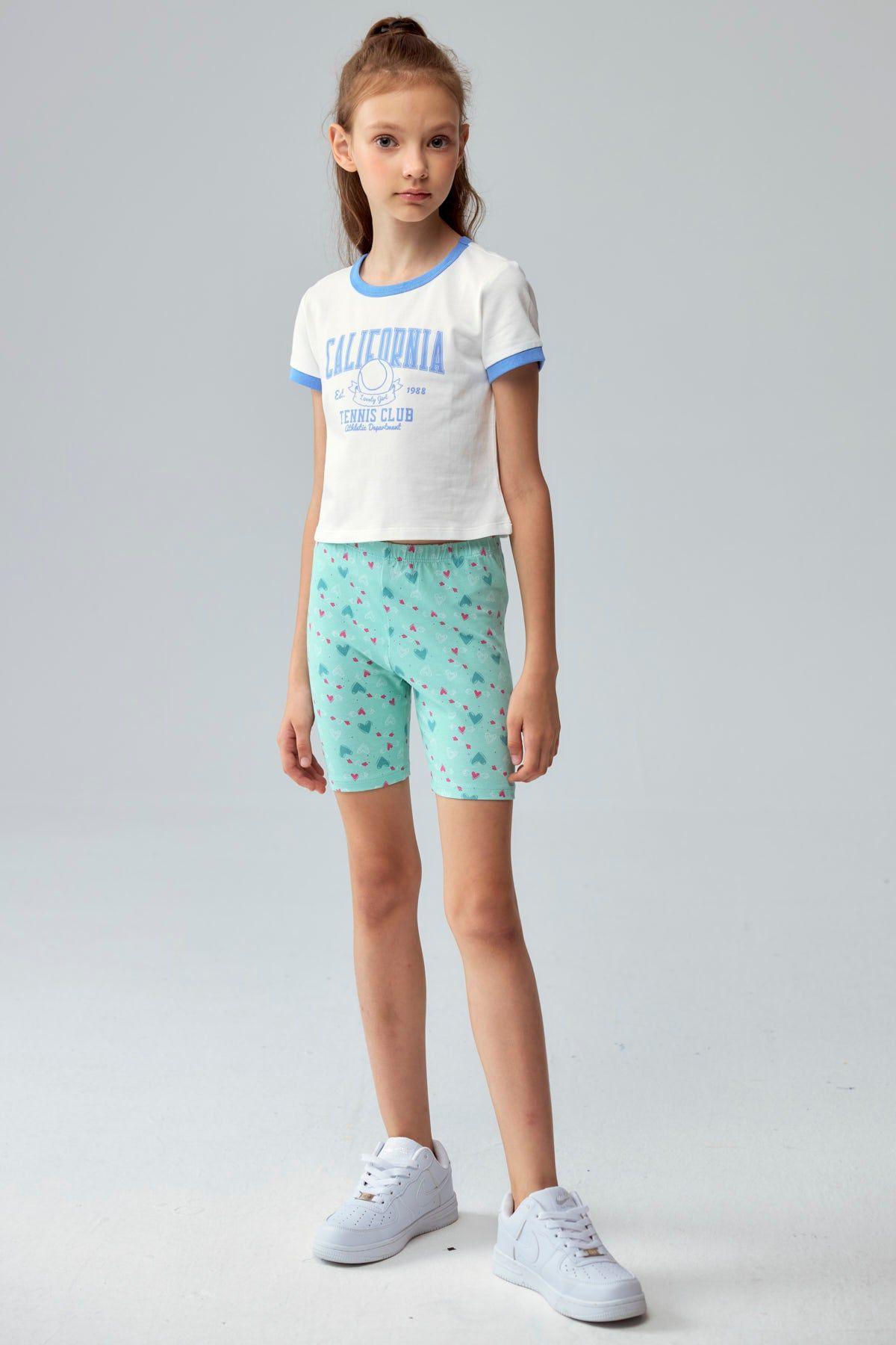 Polera Niña Con Rib A Contraste Celeste-3