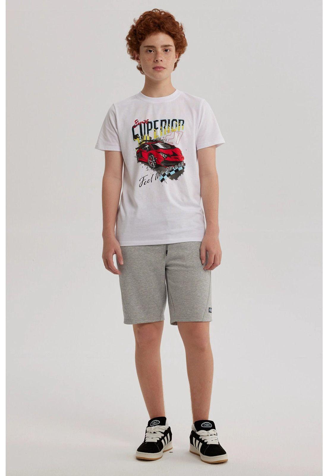 Bermuda Niño Con Bolsillo Con Cierre Gris Melange-3