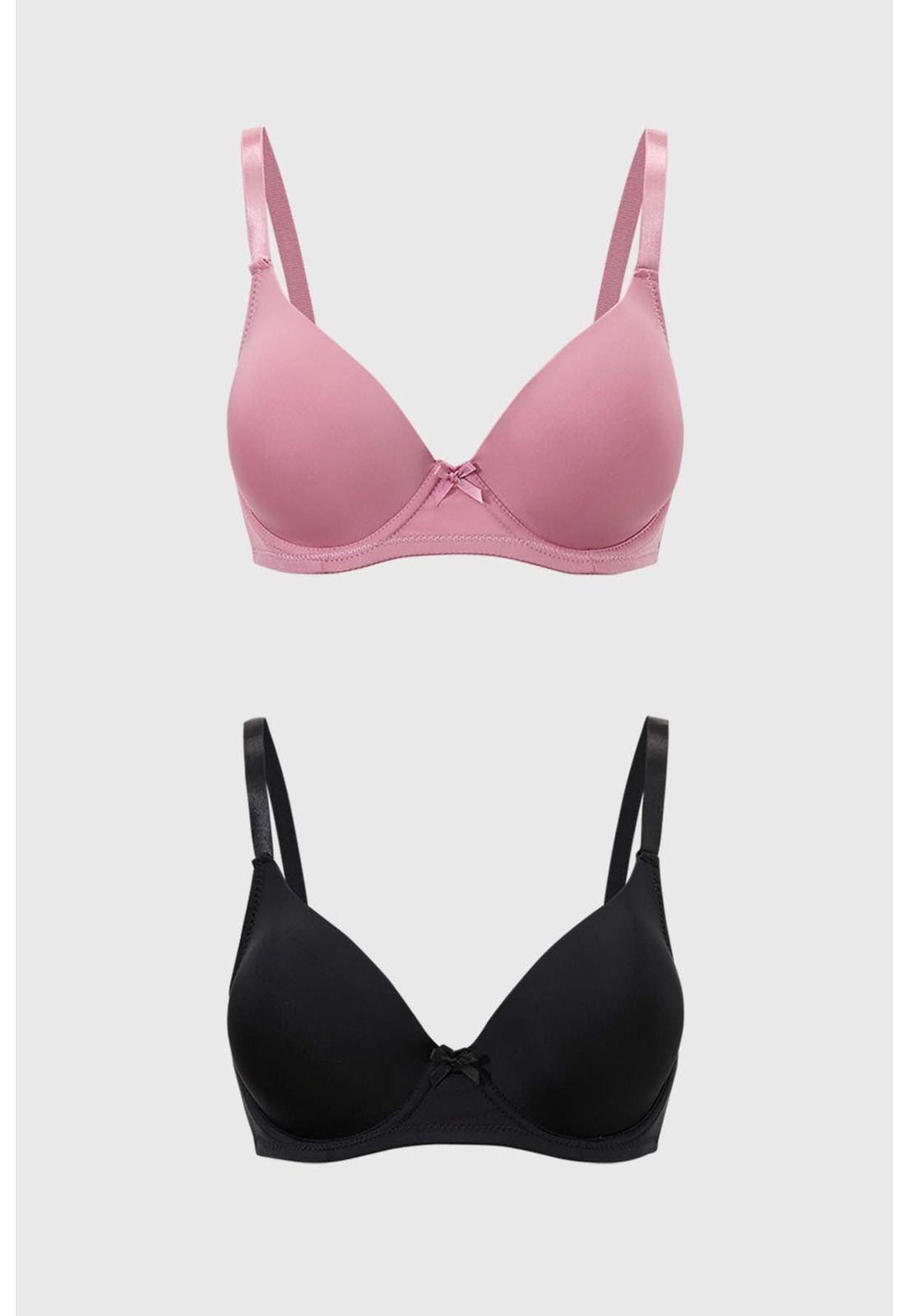 Sostén Mujer Bipack Básico Rosa Viejo-0