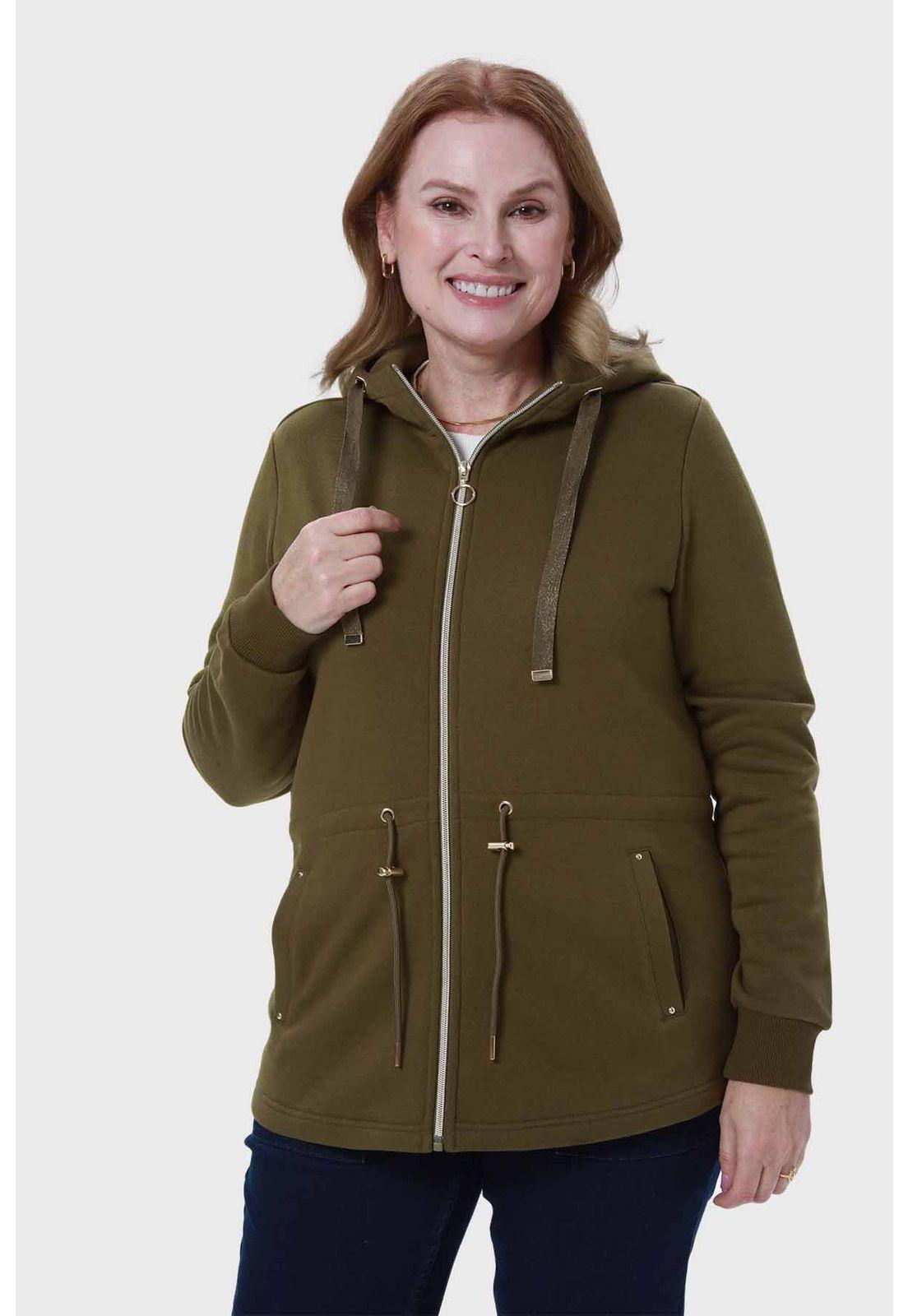 Polerón Mujer Cintura Ajustable Verde-0