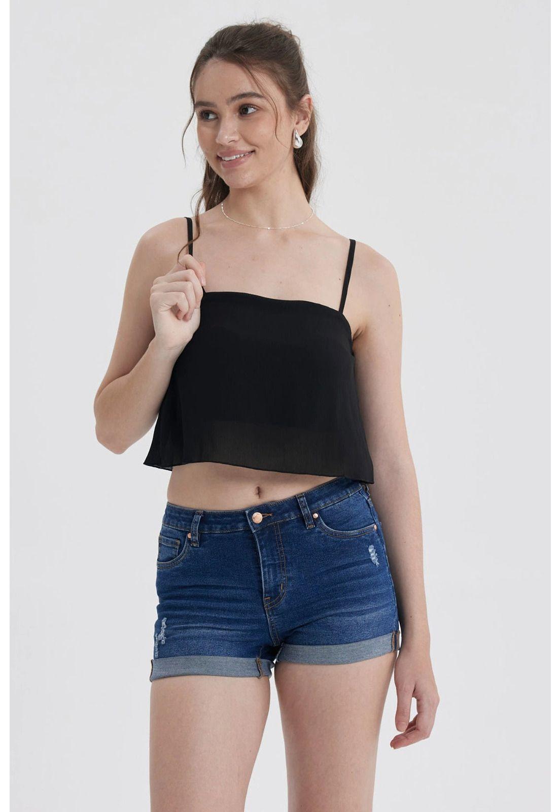 Peto Mujer Pabilo Bicapa Negro-0