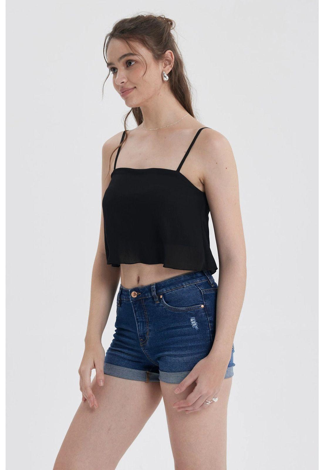 Peto Mujer Pabilo Bicapa Negro-1