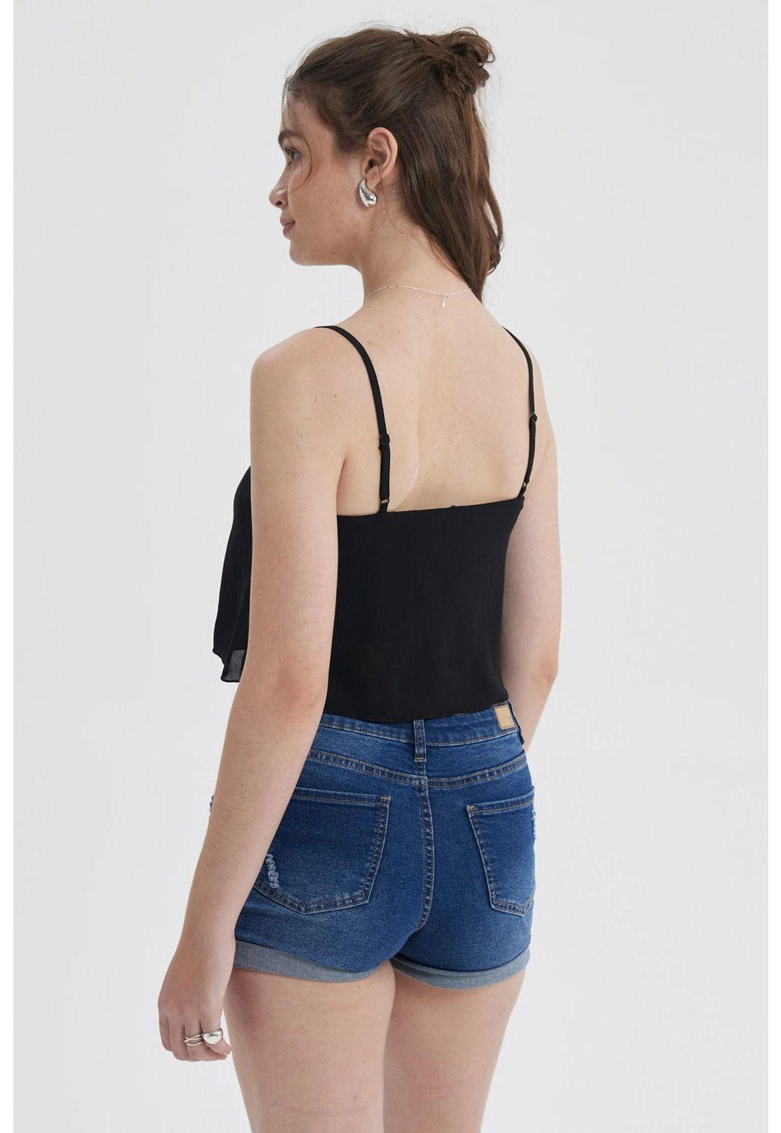 Peto Mujer Pabilo Bicapa Negro-2