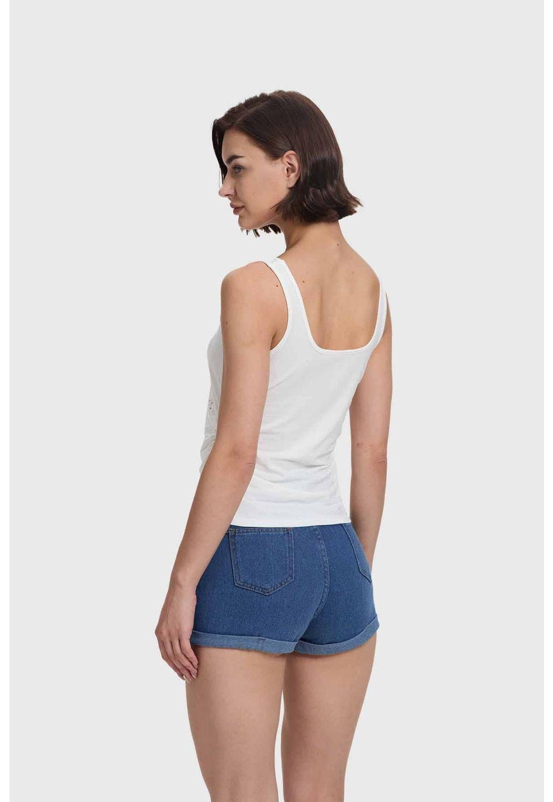 Polera Mujer Escote Cuadrado Crudo-2