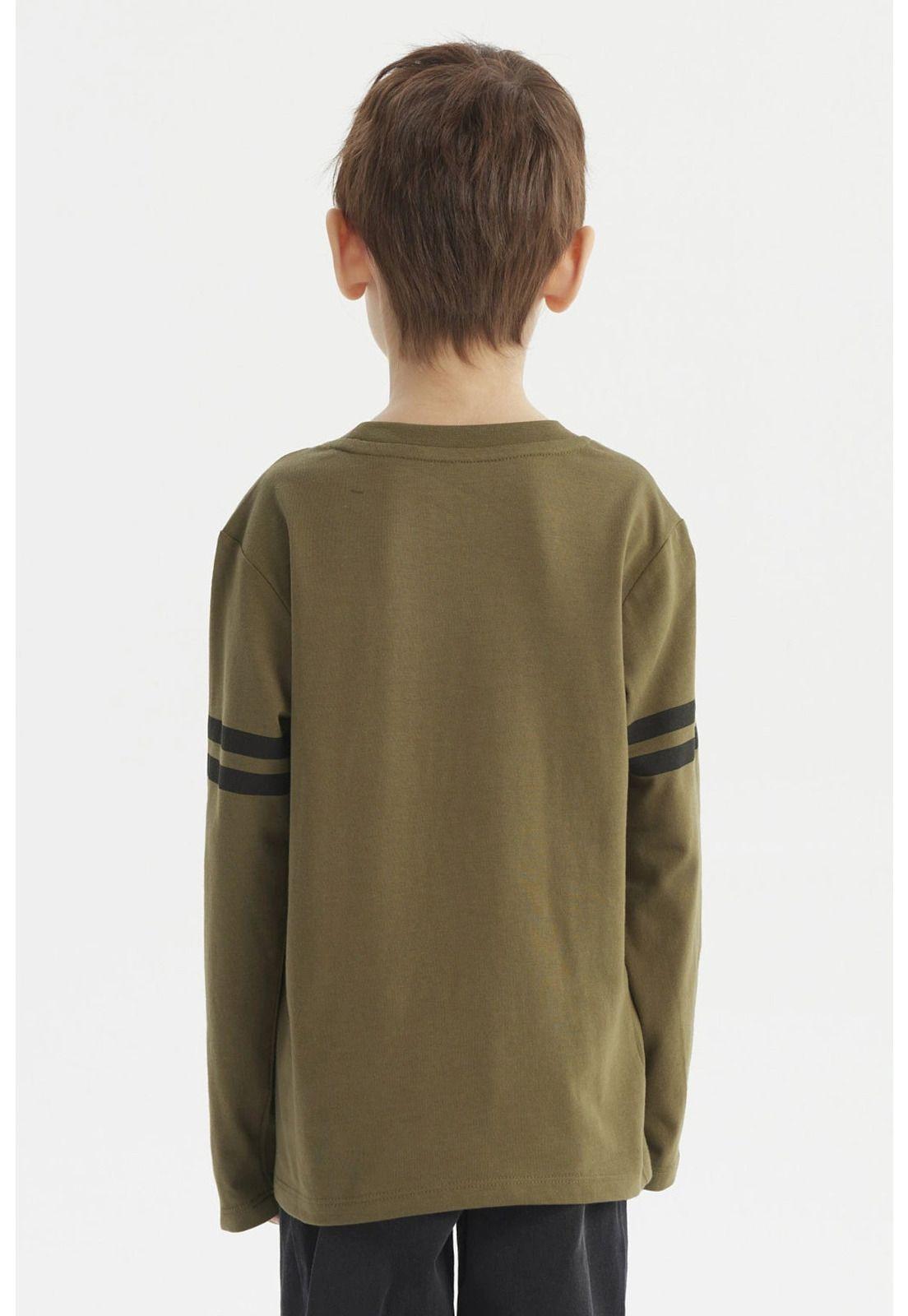 Polera Niño Toddler Franjas Verde Militar-2