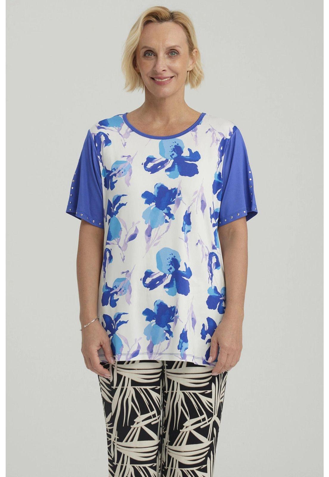 Polera Mujer Cruce Cuello Azulino-0