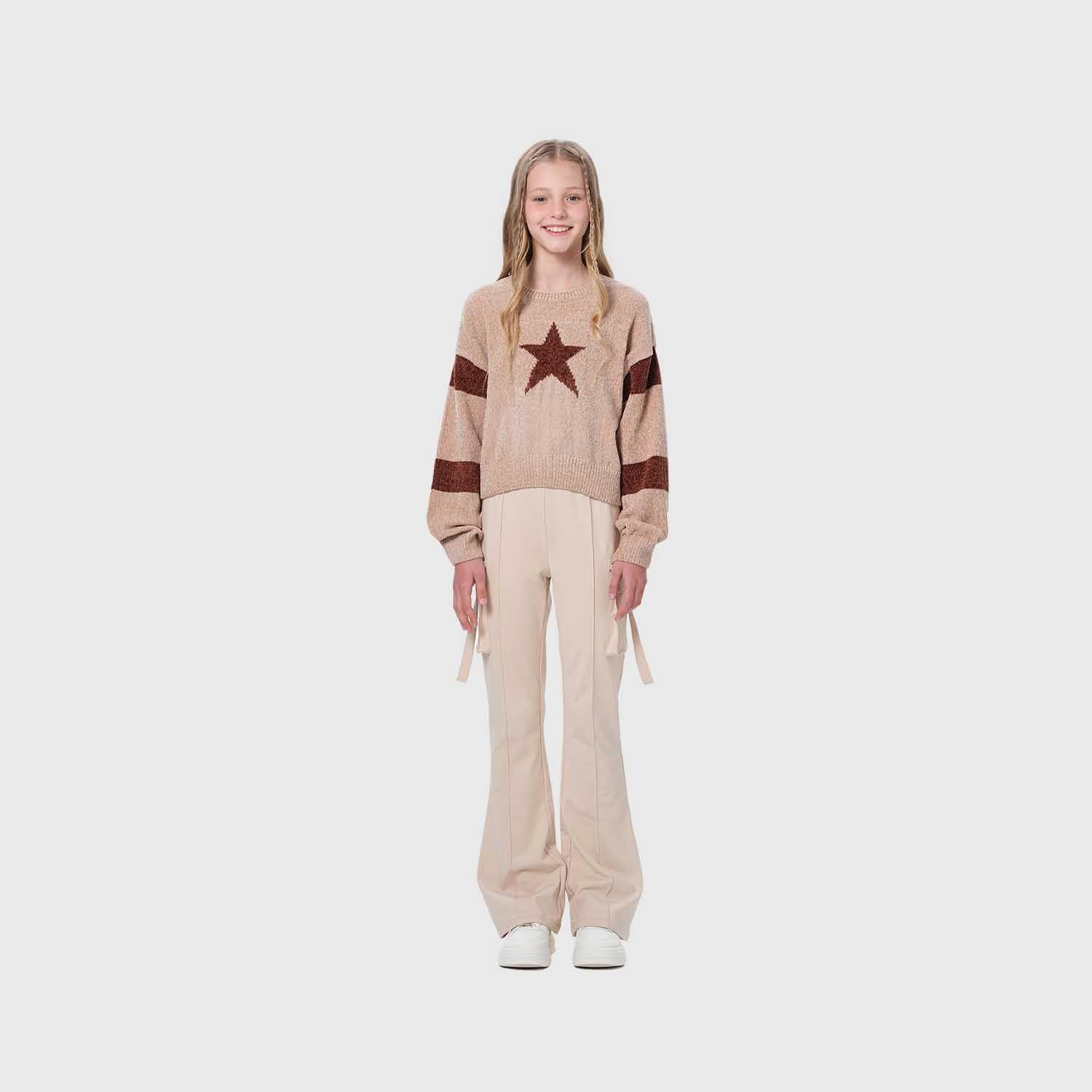 Sweater Niña Cerrado Beige-3