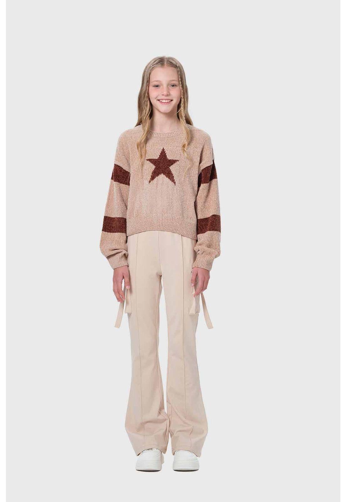 Sweater Niña Cerrado Beige-3