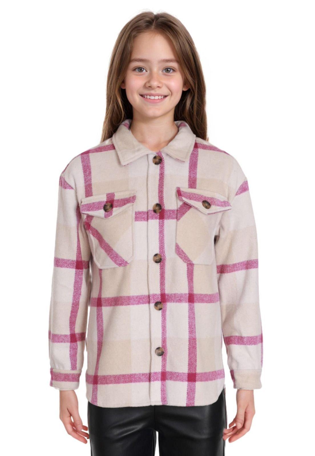 Blusa Niña Cotelé Polar Interior Beige-0