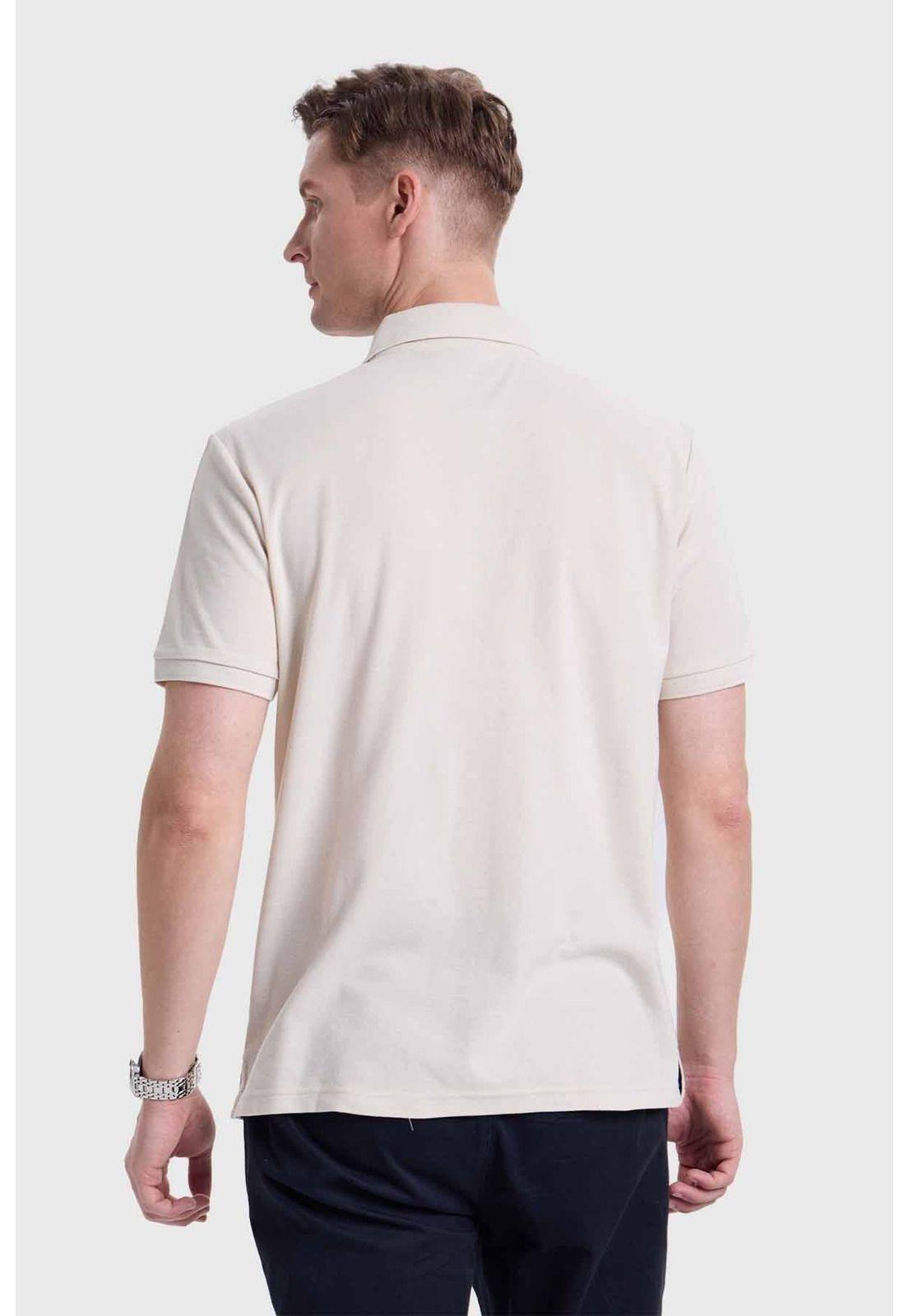 Polera Hombre Piqué Básica Beige-2